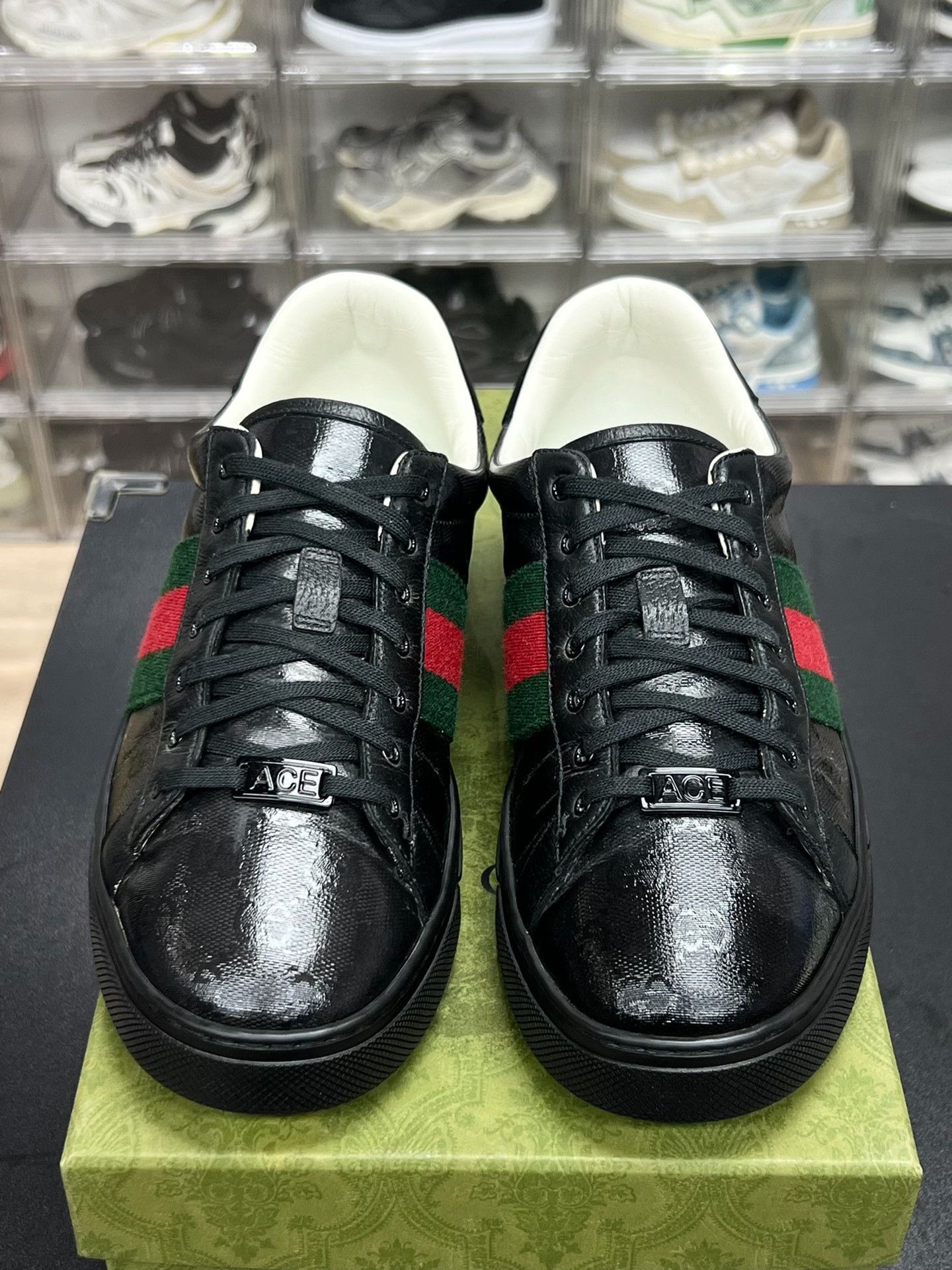 Gucci Gucci Canvas Black Lowtop Sneakers 9.5 Men Size US 9.5 / EU 42-43 - 2 Thumbnail