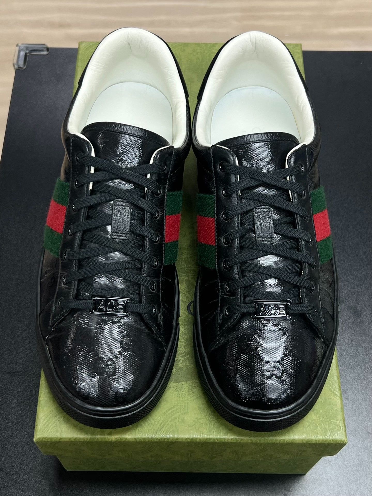 Gucci Gucci Canvas Black Lowtop Sneakers 9.5 Men Size US 9.5 / EU 42-43 - 3 Thumbnail
