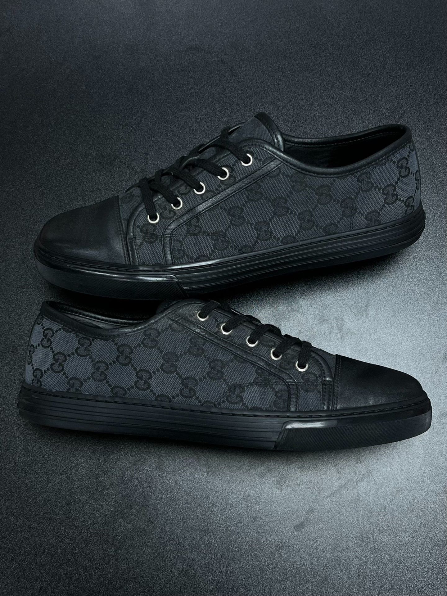 Gucci Gucci Canvas Printed Black Lowtop Sneakers 10 Men Size US 10 / EU 43 - 6 Thumbnail