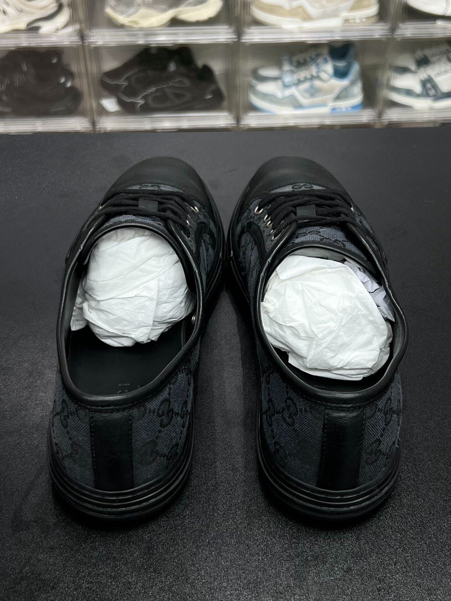 Gucci Gucci Canvas Printed Black Lowtop Sneakers 10 Men Size US 10 / EU 43 - 7 Thumbnail