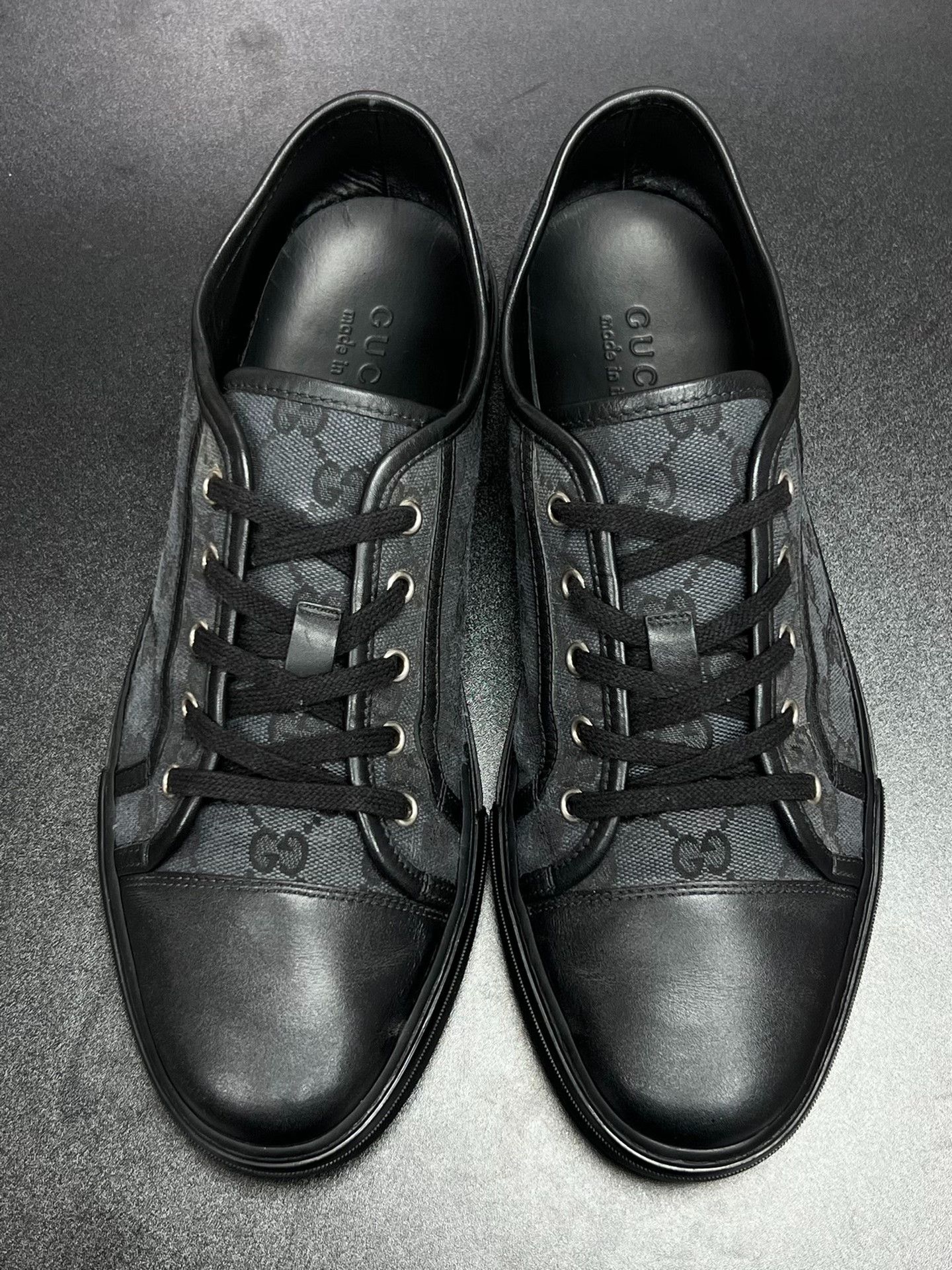 Gucci Gucci Canvas Printed Black Lowtop Sneakers 10 Men Size US 10 / EU 43 - 3 Thumbnail