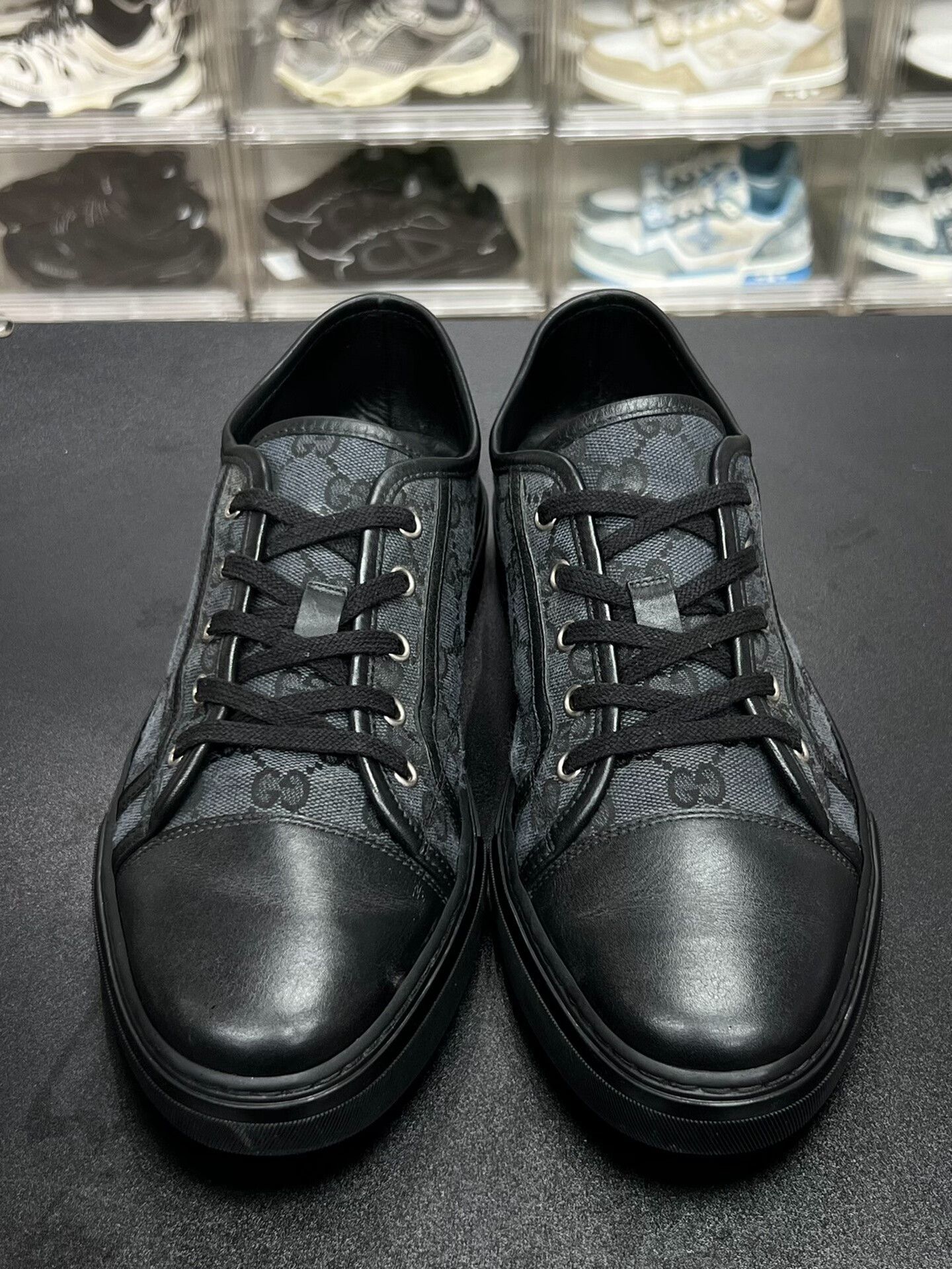 Gucci Gucci Canvas Printed Black Lowtop Sneakers 10 Men Size US 10 / EU 43 - 2 Thumbnail
