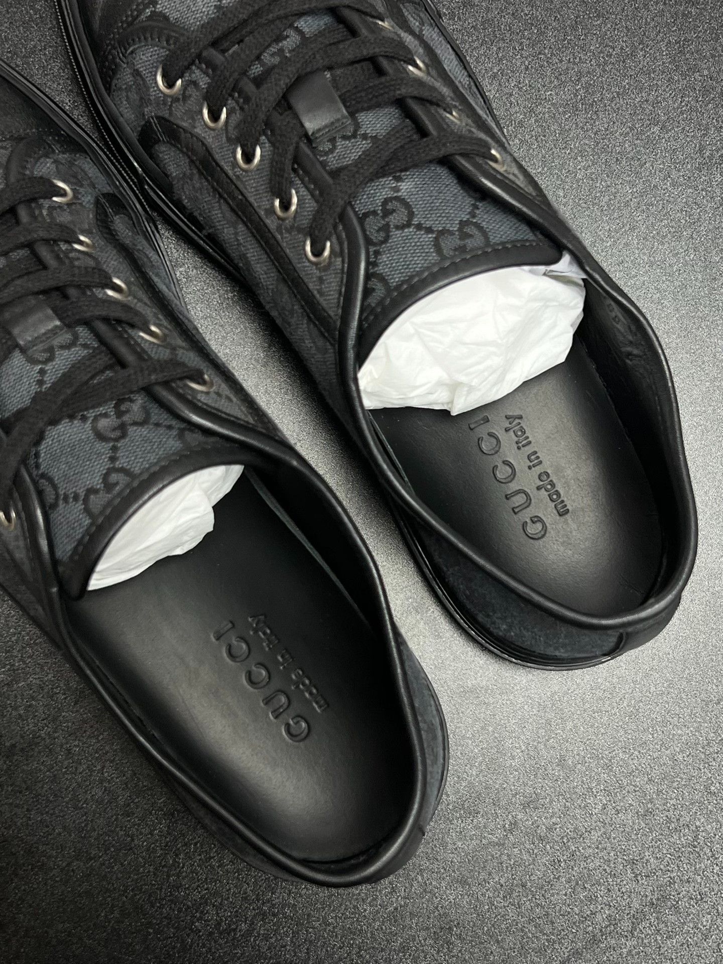 Gucci Gucci Canvas Printed Black Lowtop Sneakers 10 Men Size US 10 / EU 43 - 4 Thumbnail