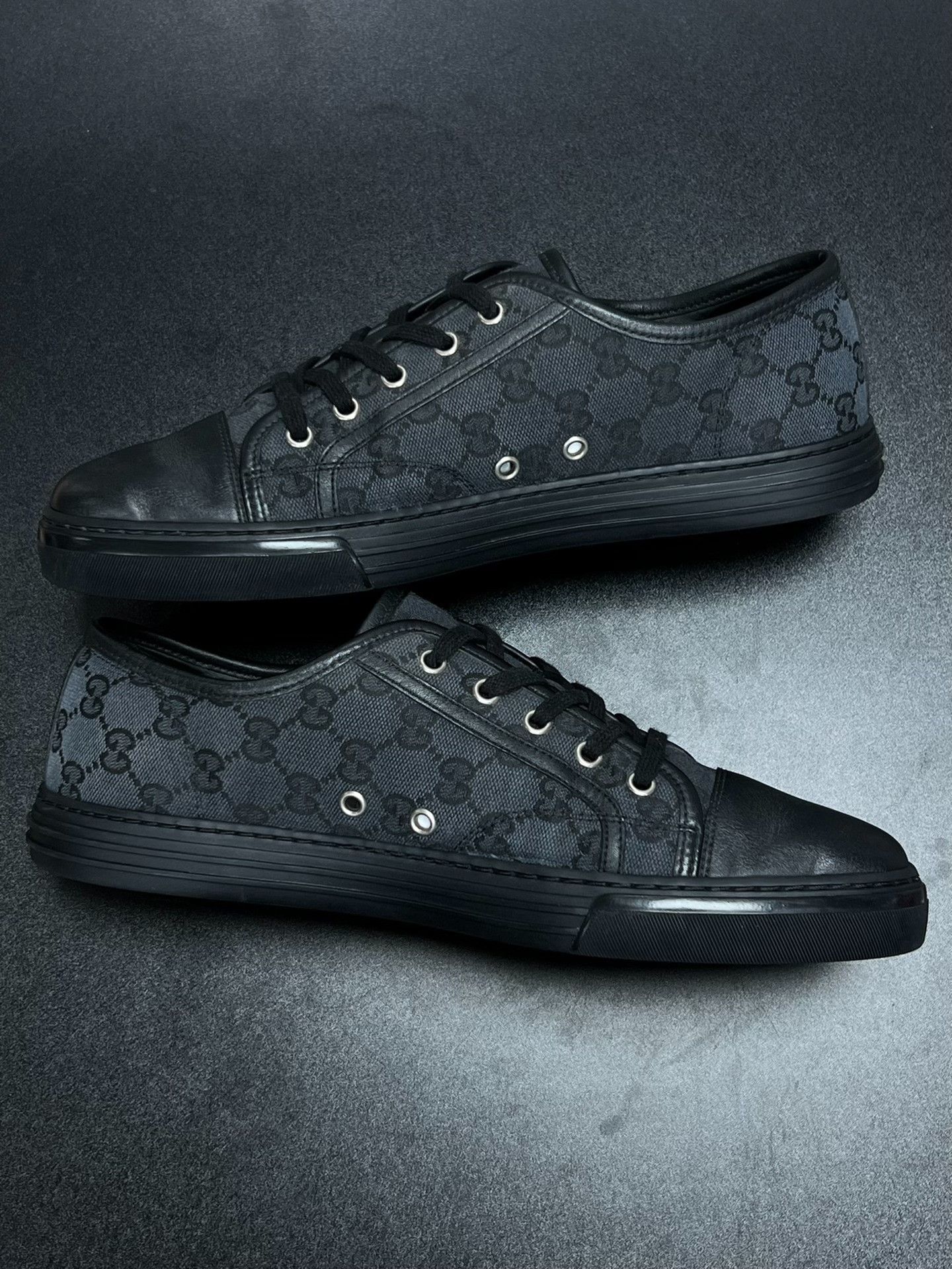 Gucci Gucci Canvas Printed Black Lowtop Sneakers 10 Men Size US 10 / EU 43 - 5 Thumbnail