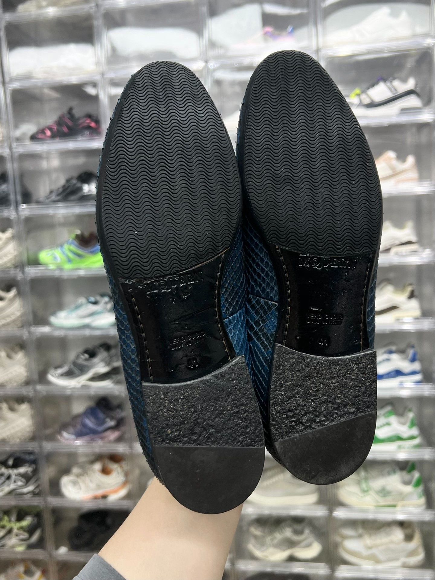 Alexander McQueen Alexander McQueen Blue Slip Ons 8 Men Size US 8 / EU 41 - 8 Thumbnail