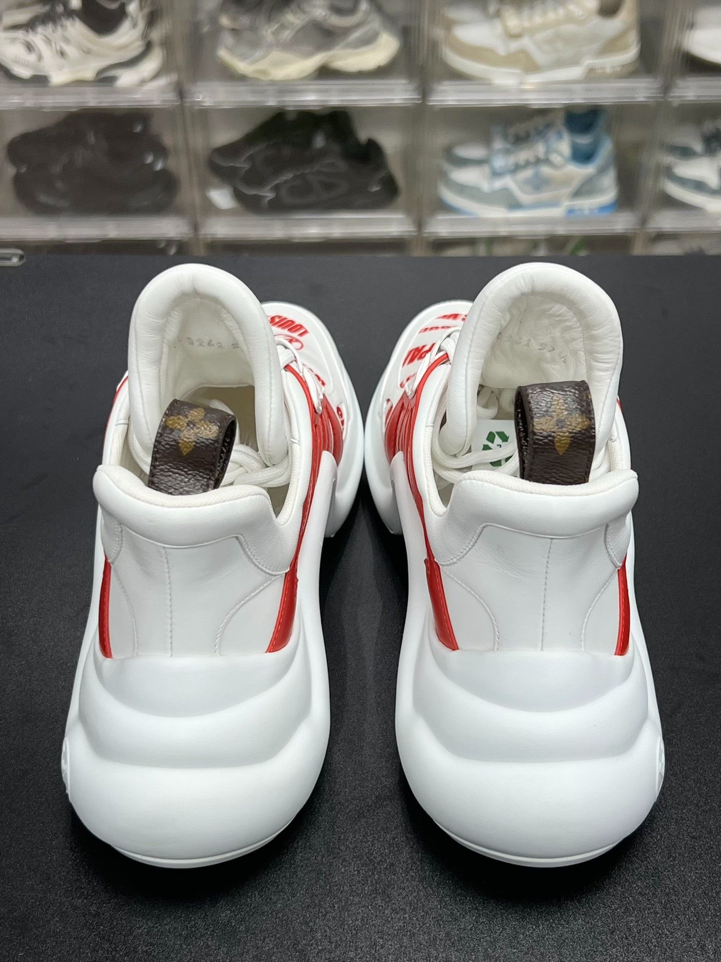 Louis Vuitton Louis Vuitton Red Lowtop Sneakers us_7-5 Women Size US 7.5 / IT 37.5 - 7 Thumbnail
