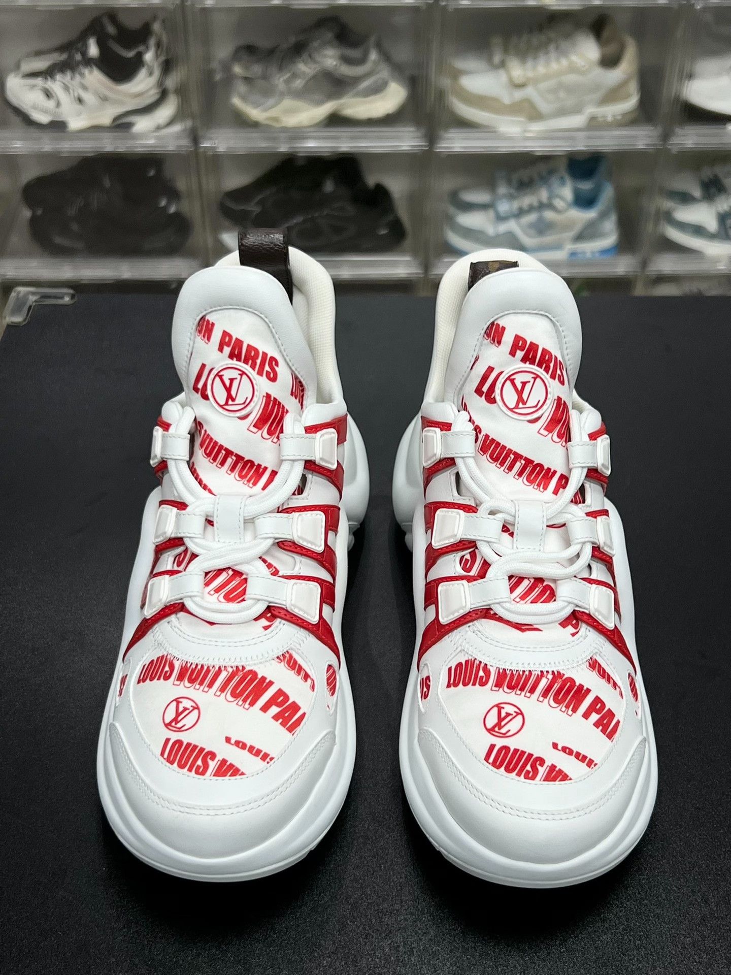 Louis Vuitton Louis Vuitton Red Lowtop Sneakers us_7-5 Women Size US 7.5 / IT 37.5 - 2 Thumbnail