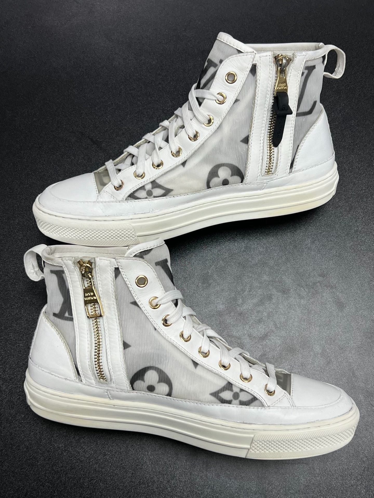 Louis Vuitton Louis Vuitton White Hitop Sneakers us_8 Women Size US 8 / IT 38 - 5 Thumbnail