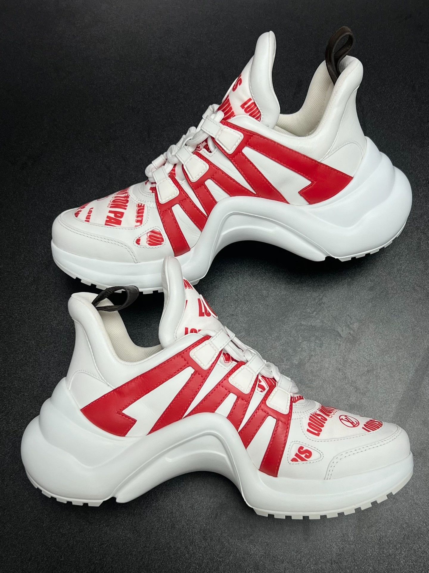 Louis Vuitton Louis Vuitton Red Lowtop Sneakers us_7 Women Size US 7 / IT 37 - 6 Thumbnail