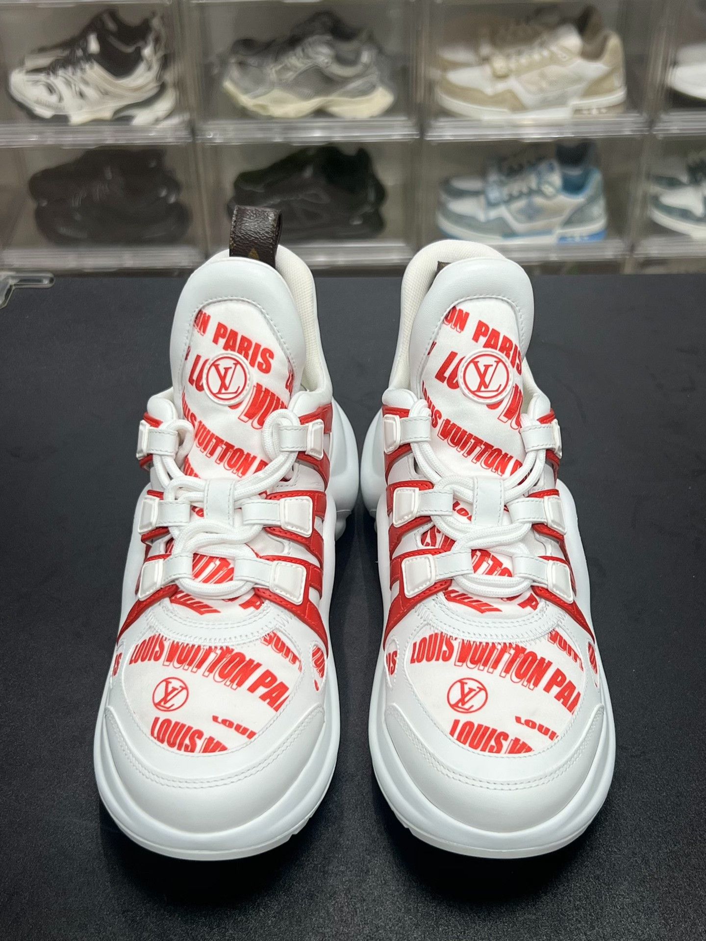 Louis Vuitton Louis Vuitton Red Lowtop Sneakers us_7 Women Size US 7 / IT 37 - 2 Thumbnail