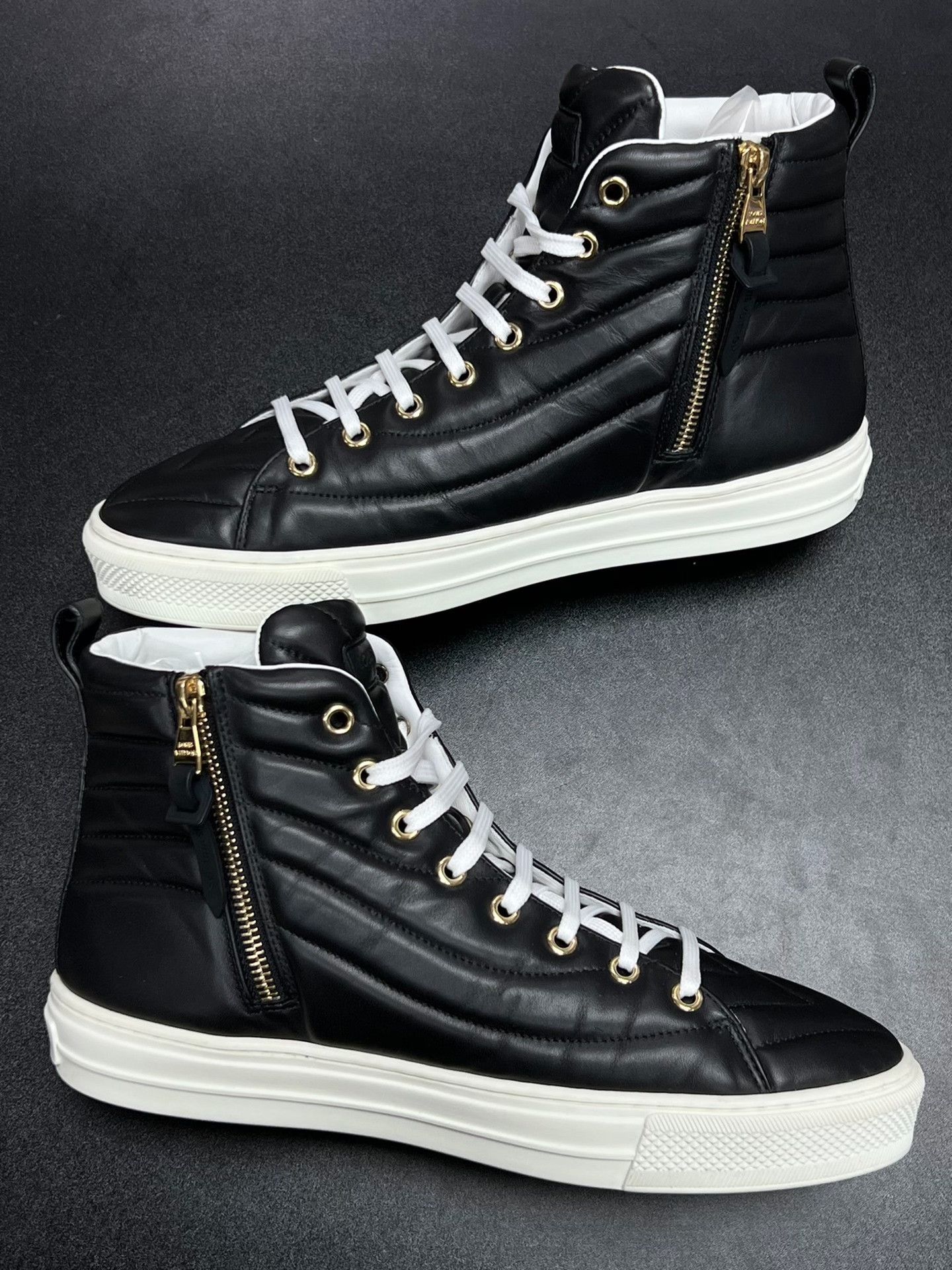 Louis Vuitton Louis Vuitton Leather Black Lowtop Sneakers 6 Men Size US 6 / EU 39 - 6 Thumbnail