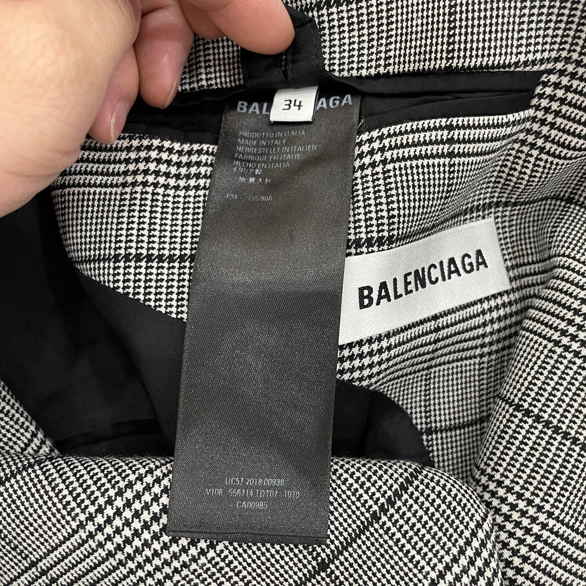 Balenciaga Balenciaga Check Pattern Blazer FR 34 Size XS / US 0-2 / IT 36-38 - 5 Thumbnail