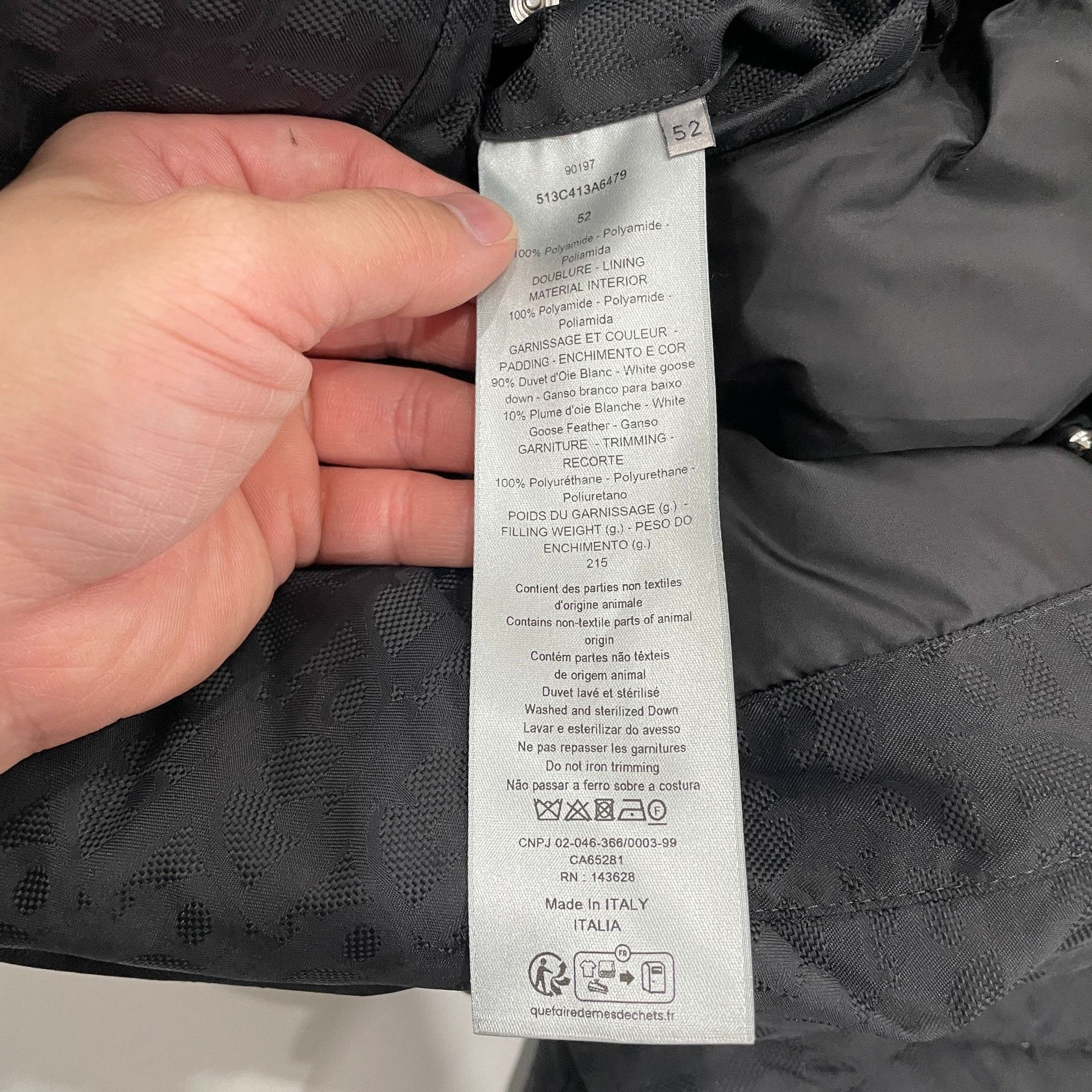 Dior Dior Oblique Jacquard Puffer Jacket 52 Size US L / EU 52-54 / 3 - 6 Thumbnail