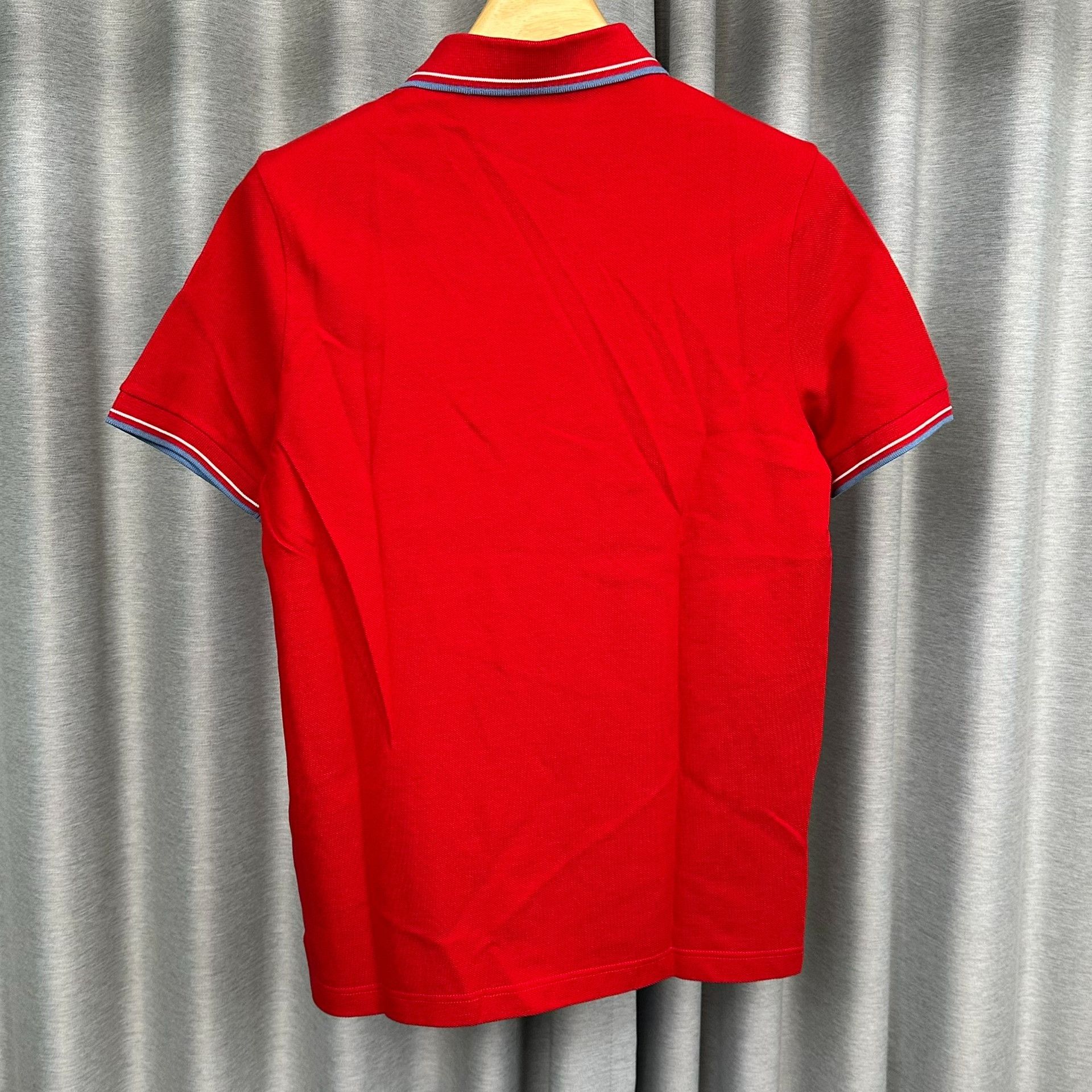 Prada Prada Red Contrast Trim Pique Polo Shirt Size M Size US M / EU 48-50 / 2 - 3 Thumbnail