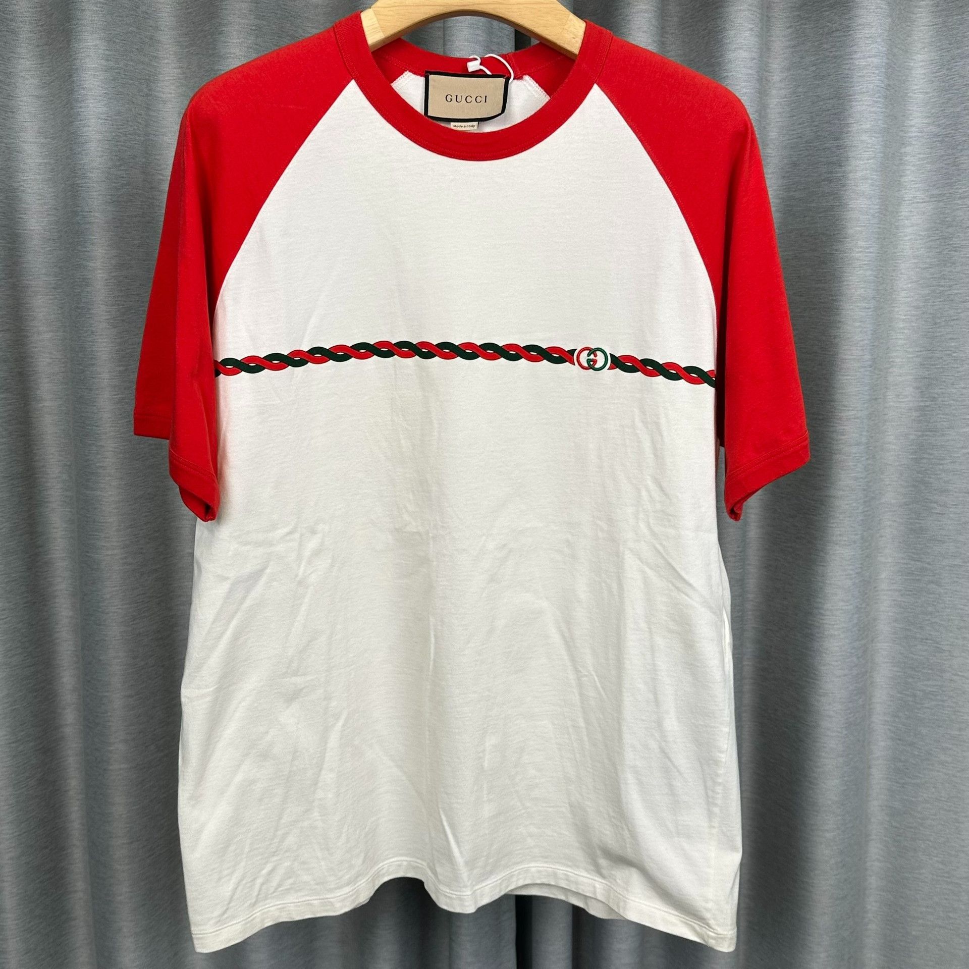 Gucci Gucci Chain Print Logo T-Shirt Size L Size US L / EU 52-54 / 3 - 2 Thumbnail