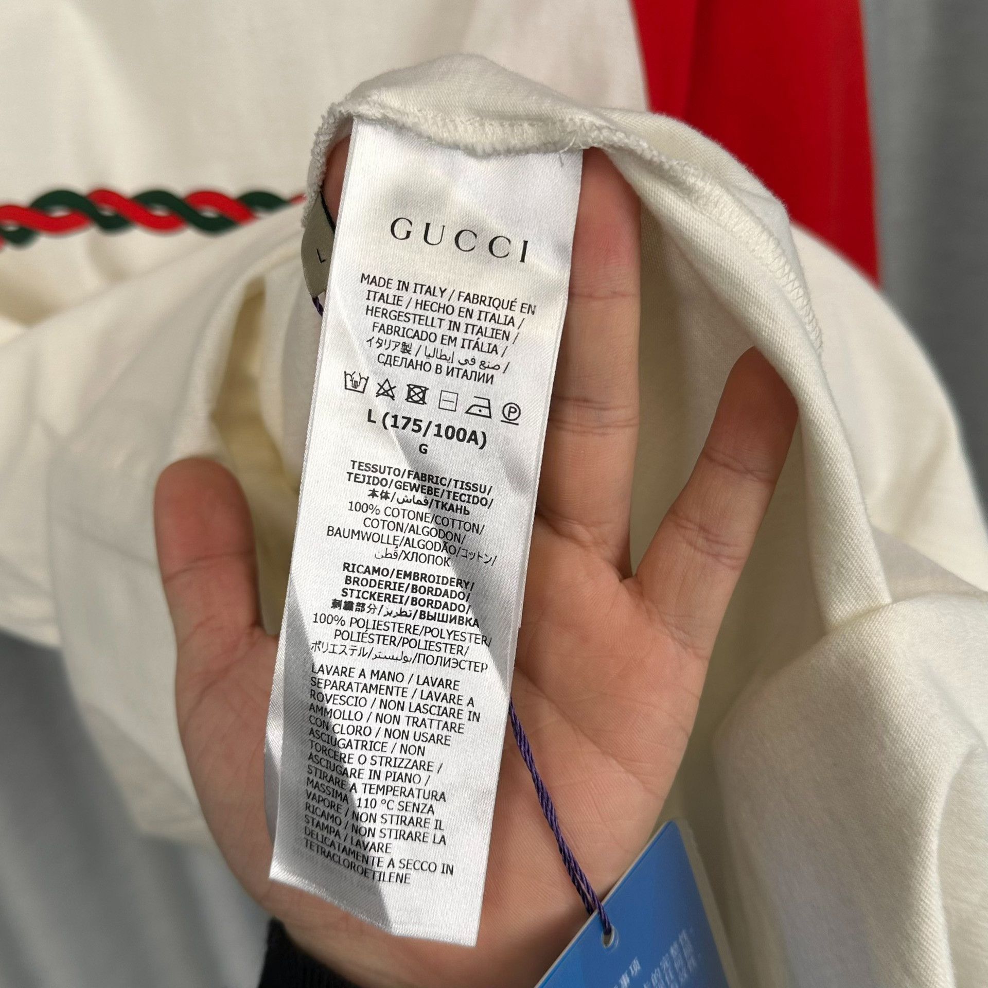 Gucci Gucci Chain Print Logo T-Shirt Size L Size US L / EU 52-54 / 3 - 6 Thumbnail