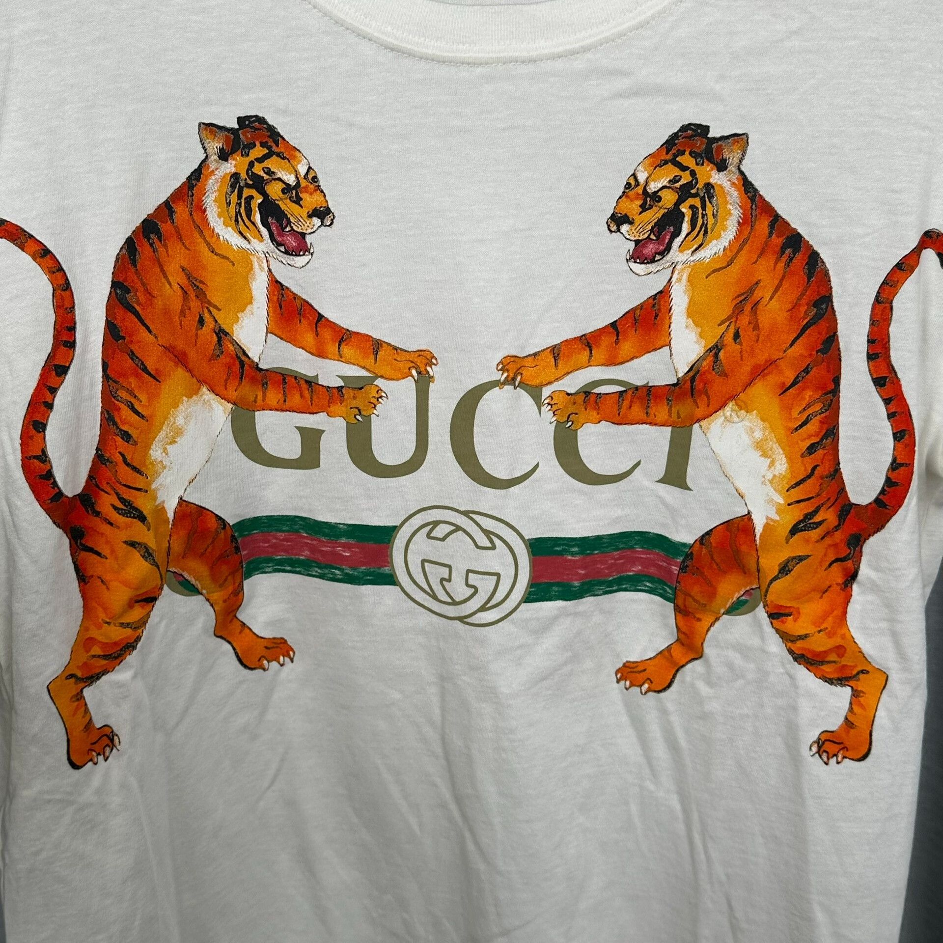 Gucci Gucci Double Tiger Logo T-Shirt US XXS Size US XXS / EU 40 - 4 Thumbnail
