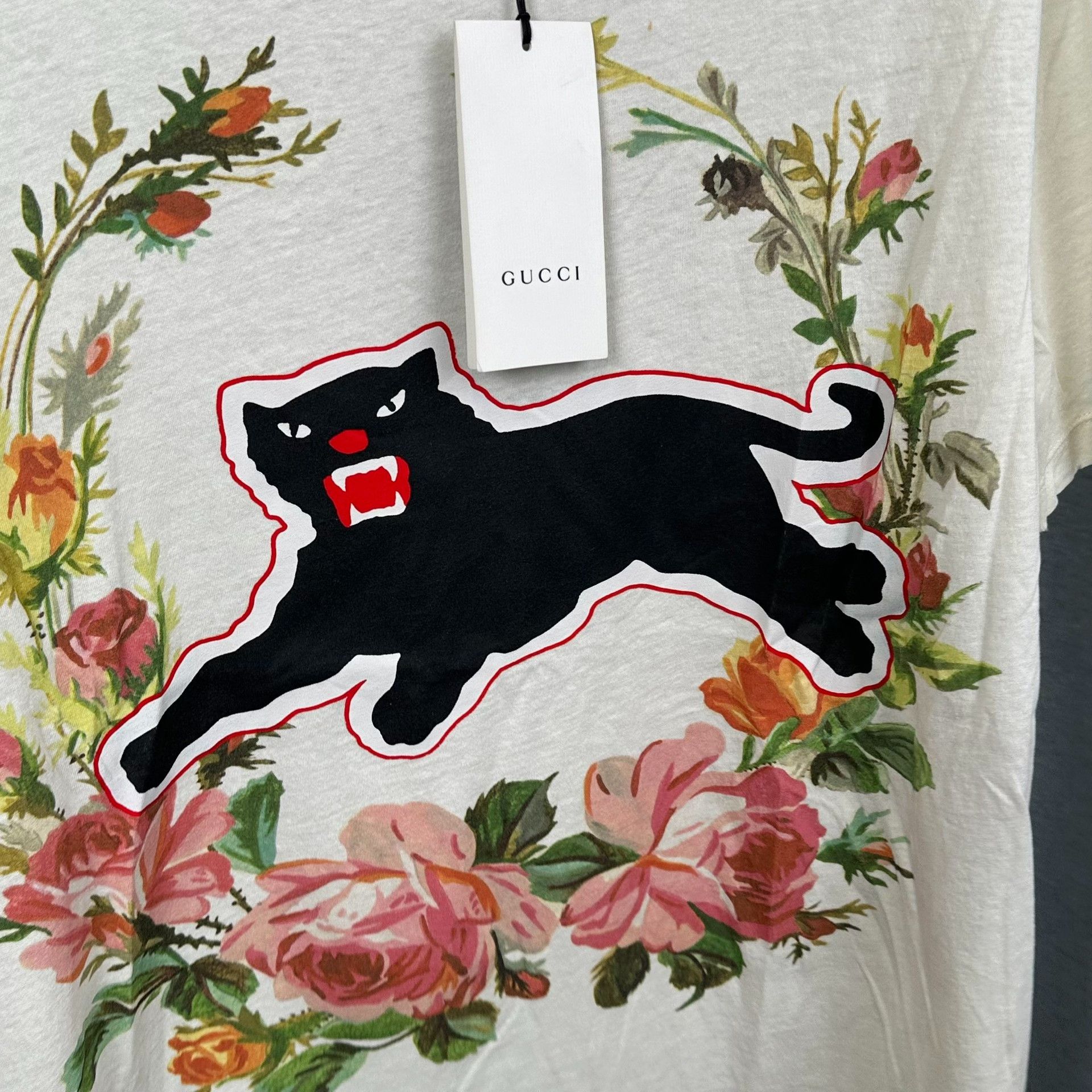 Gucci Gucci Panther 25 Floral T-Shirt XL Size US XL / EU 56 / 4 - 6 Thumbnail
