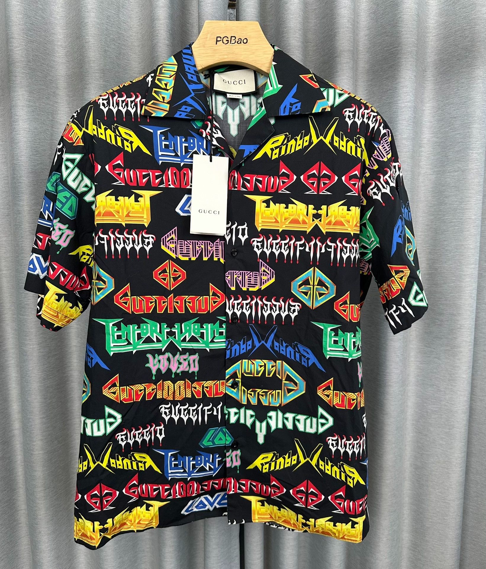 Gucci Gucci Logo Print Short Sleeve Shirt EU 48 Size US M / EU 48-50 / 2 - 2 Thumbnail