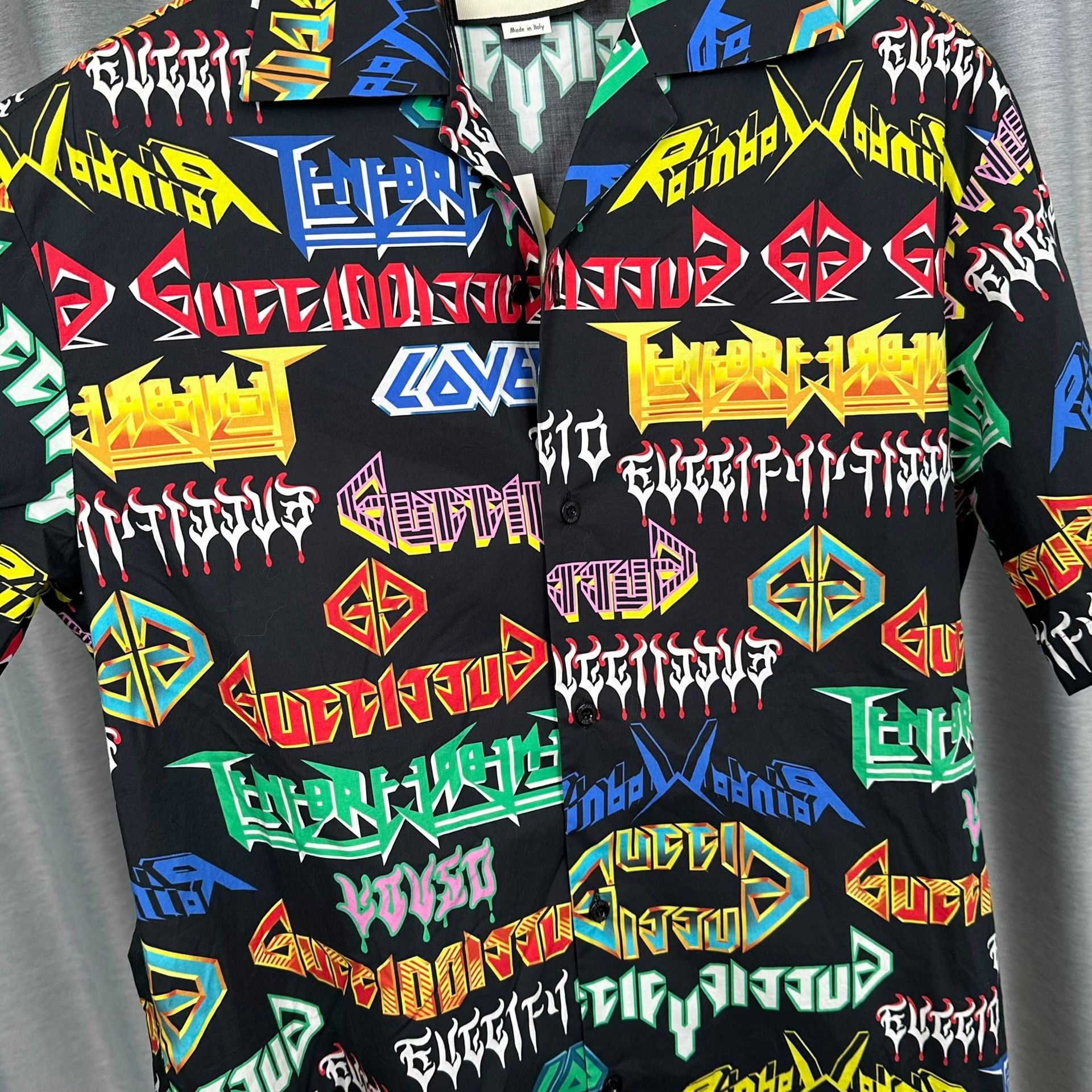 Gucci Gucci Logo Print Short Sleeve Shirt EU 48 Size US M / EU 48-50 / 2 - 6 Thumbnail