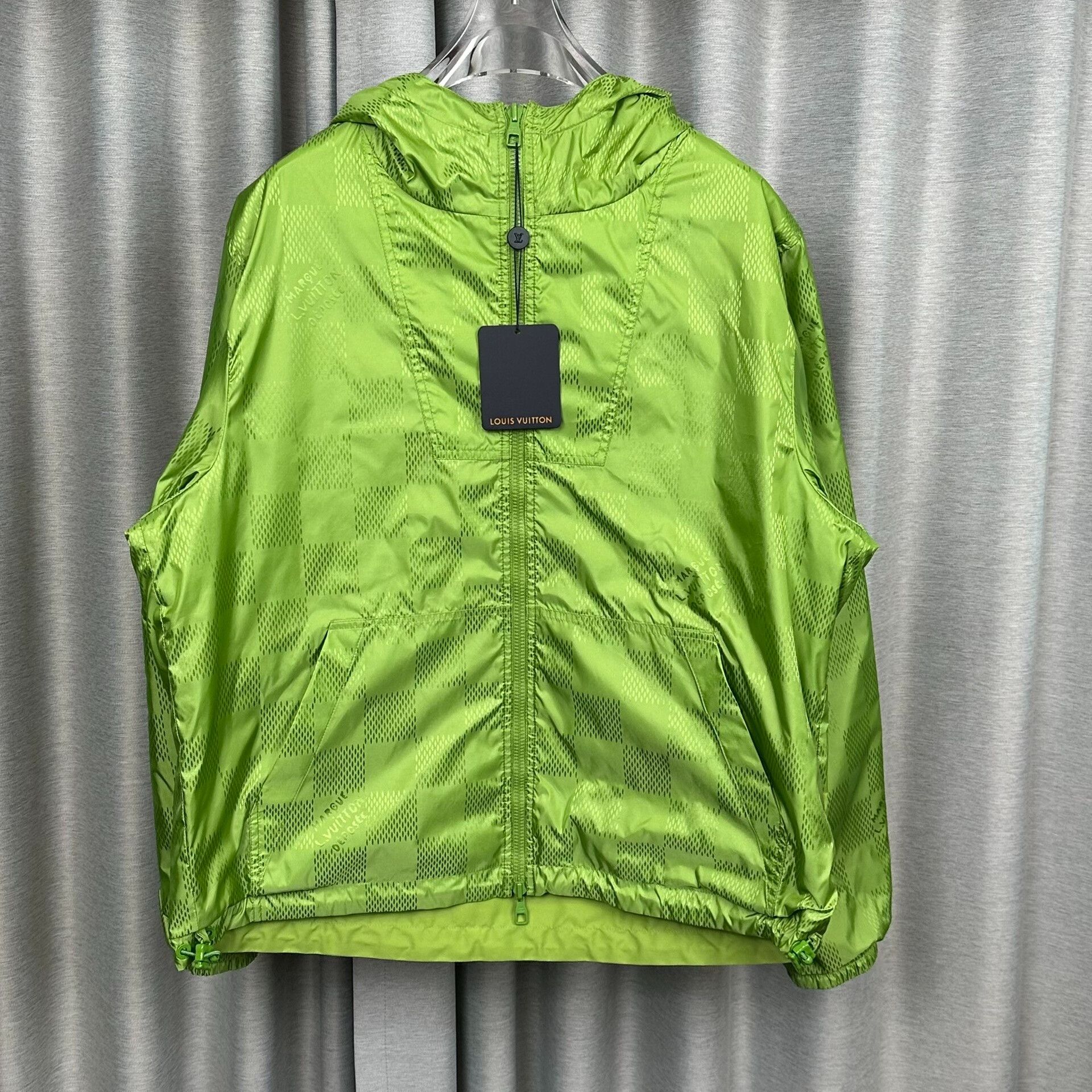 Louis Vuitton Louis Vuitton Green Damier Hooded Jacket M Size US M / EU 48-50 / 2 - 2 Thumbnail