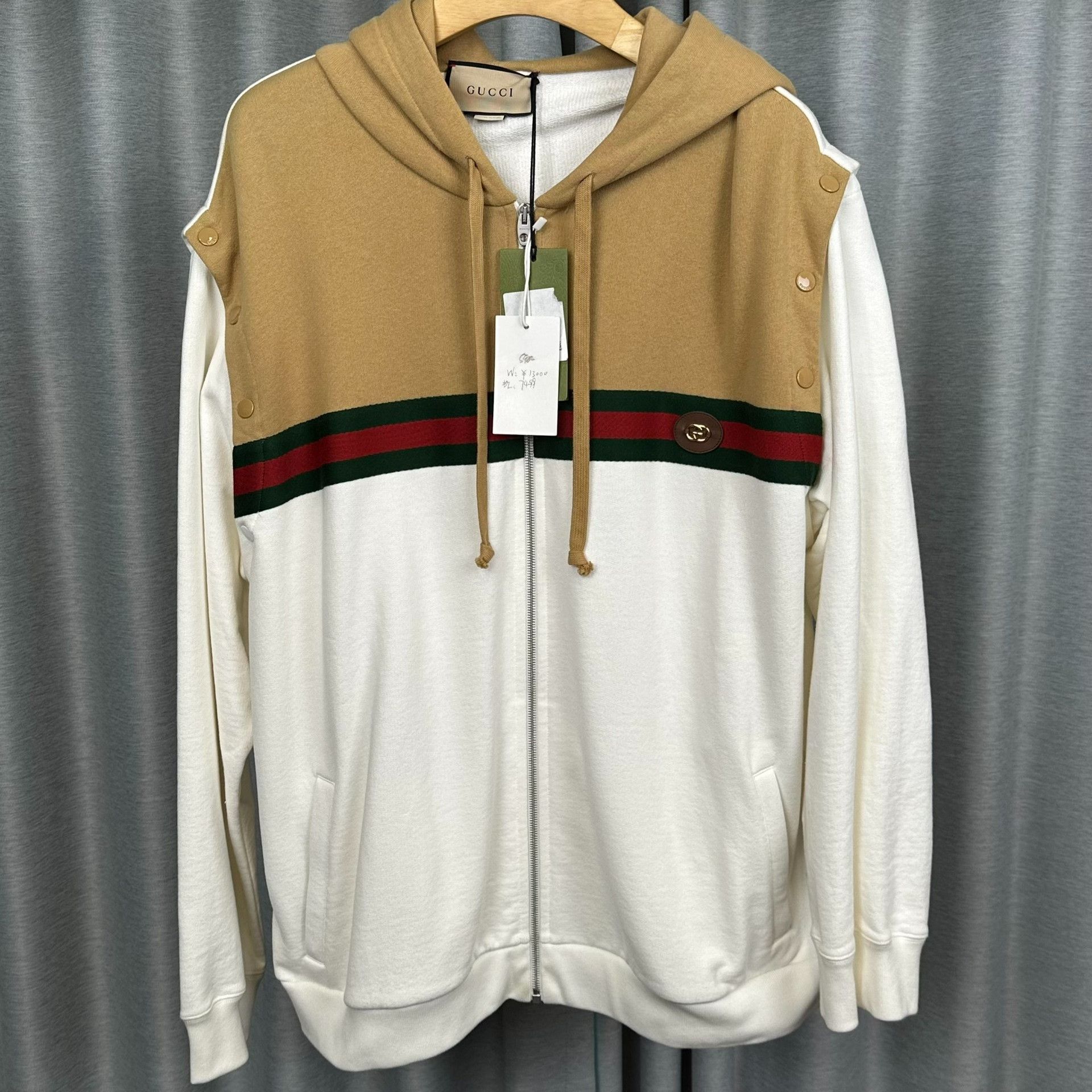 Gucci Gucci Web Stripe Logo Zip-Up Hoodie 3XL Size US XXL / EU 58 / 5 - 2 Thumbnail