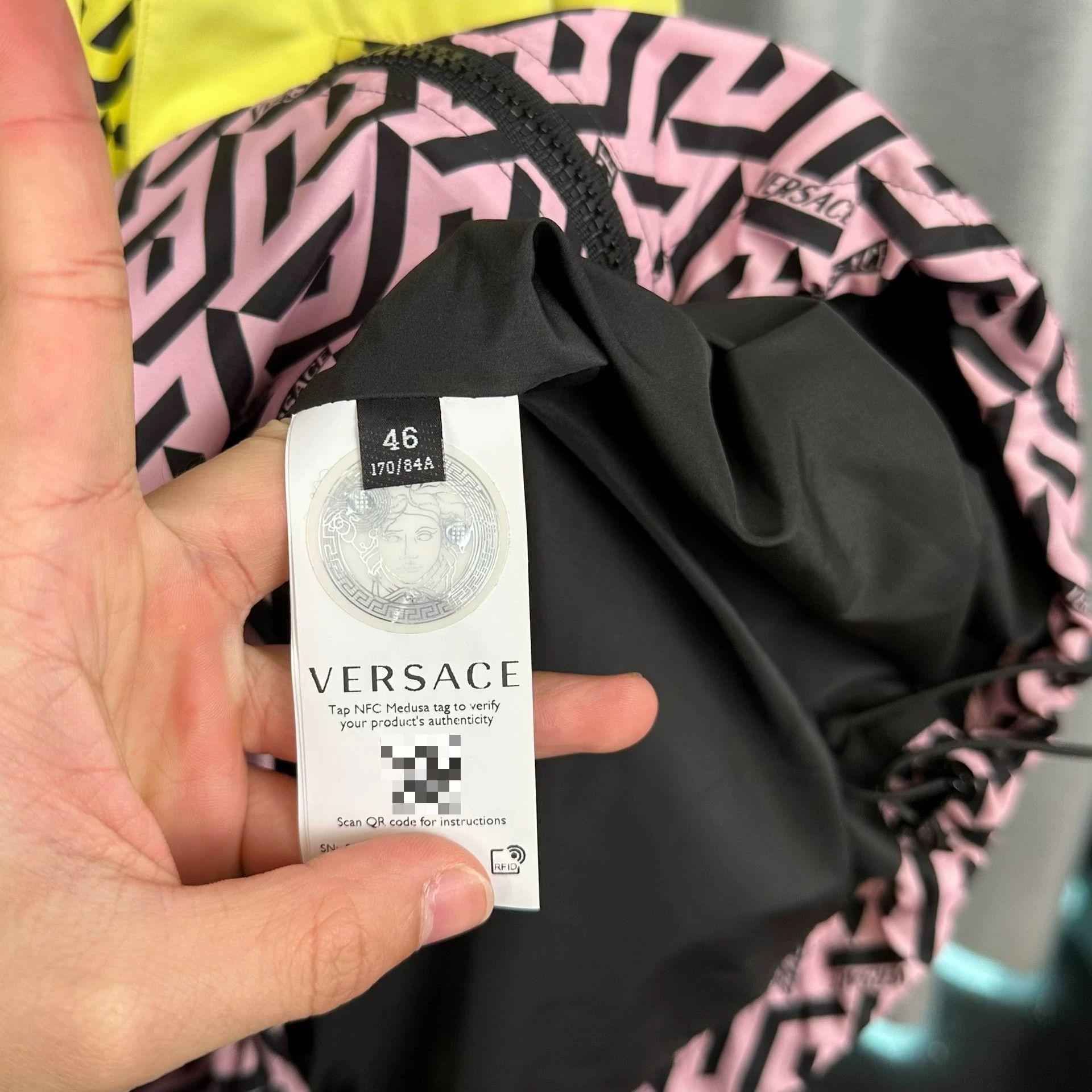 Versace Versace Monogram Geometric Windbreaker US S Size US S / EU 44-46 / 1 - 5 Thumbnail