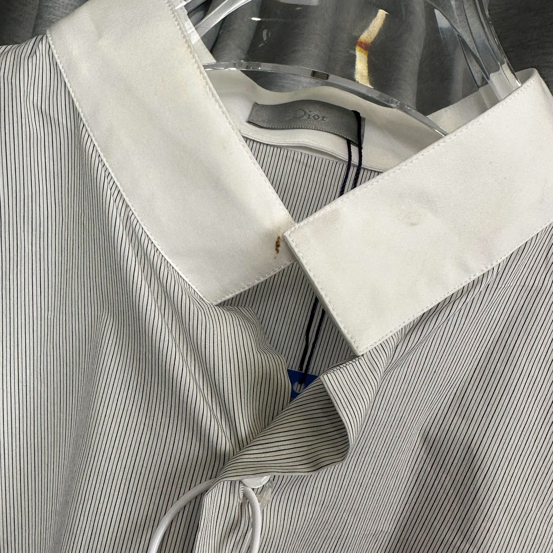 Dior Dior Striped Cotton Blend Shirt Size L Size US L / EU 52-54 / 3 - 4 Thumbnail