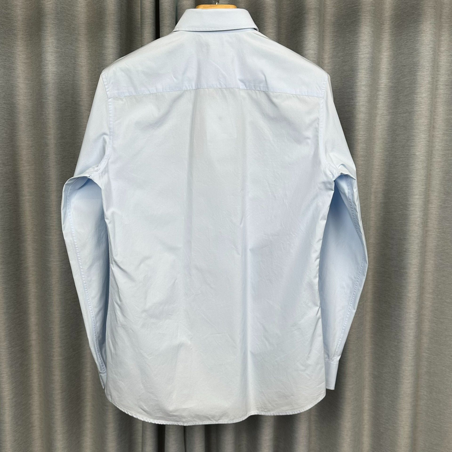 Givenchy Givenchy Embroidered Logo Light Blue Shirt Size US M Size US M / EU 48-50 / 2 - 4 Thumbnail