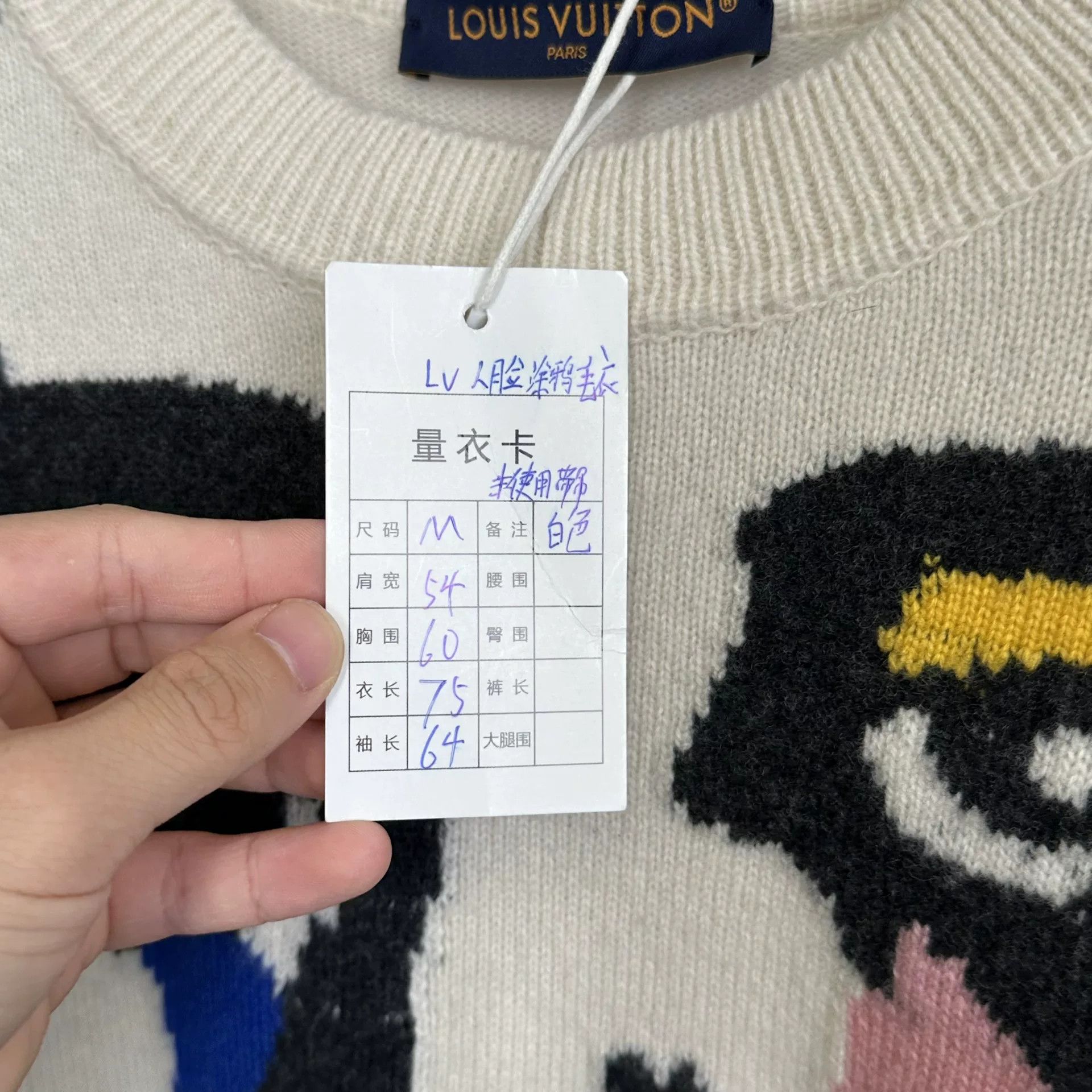 Louis Vuitton Louis Vuitton Face Graphic Knit Sweater Size M Size US M / EU 48-50 / 2 - 7 Thumbnail