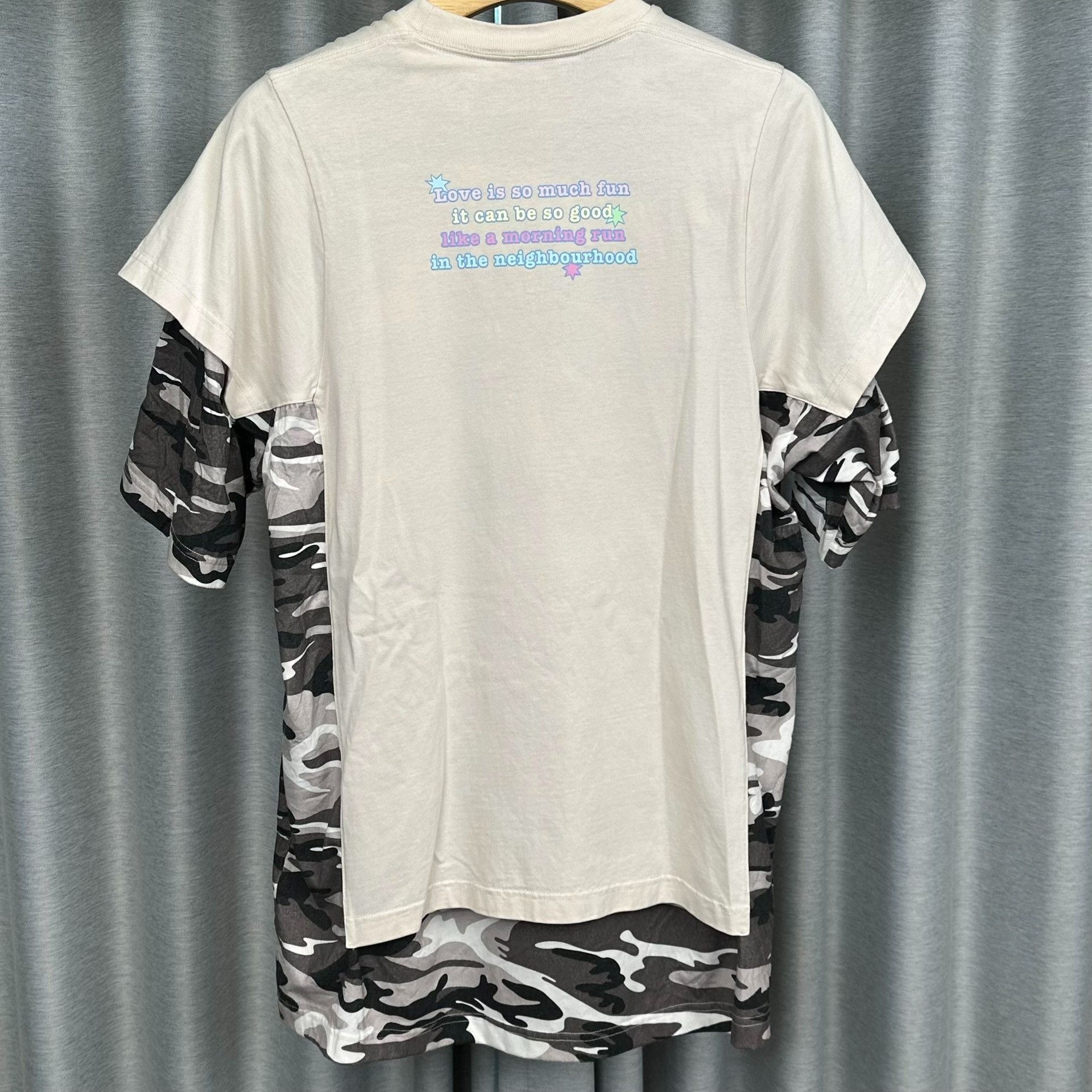 Balenciaga Balenciaga Bear Print Camo Sleeve T-Shirt XS Size US XS / EU 42 / 0 - 3 Thumbnail