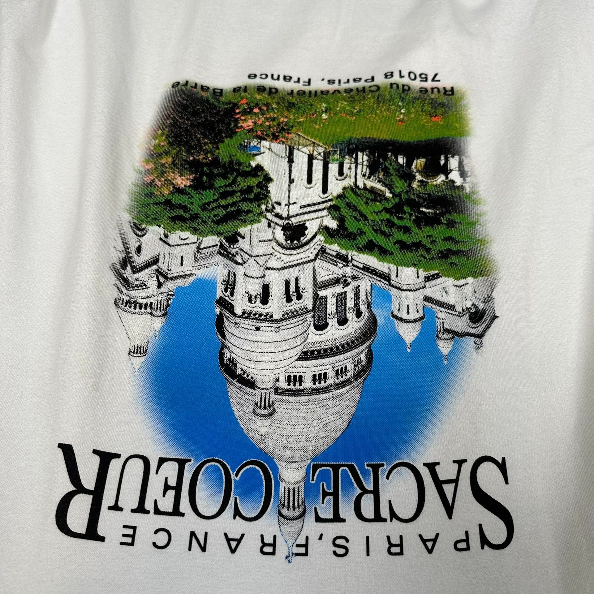 Balenciaga Balenciaga Sacre Coeur Paris Print T-Shirt M Size US M / EU 48-50 / 2 - 5 Thumbnail