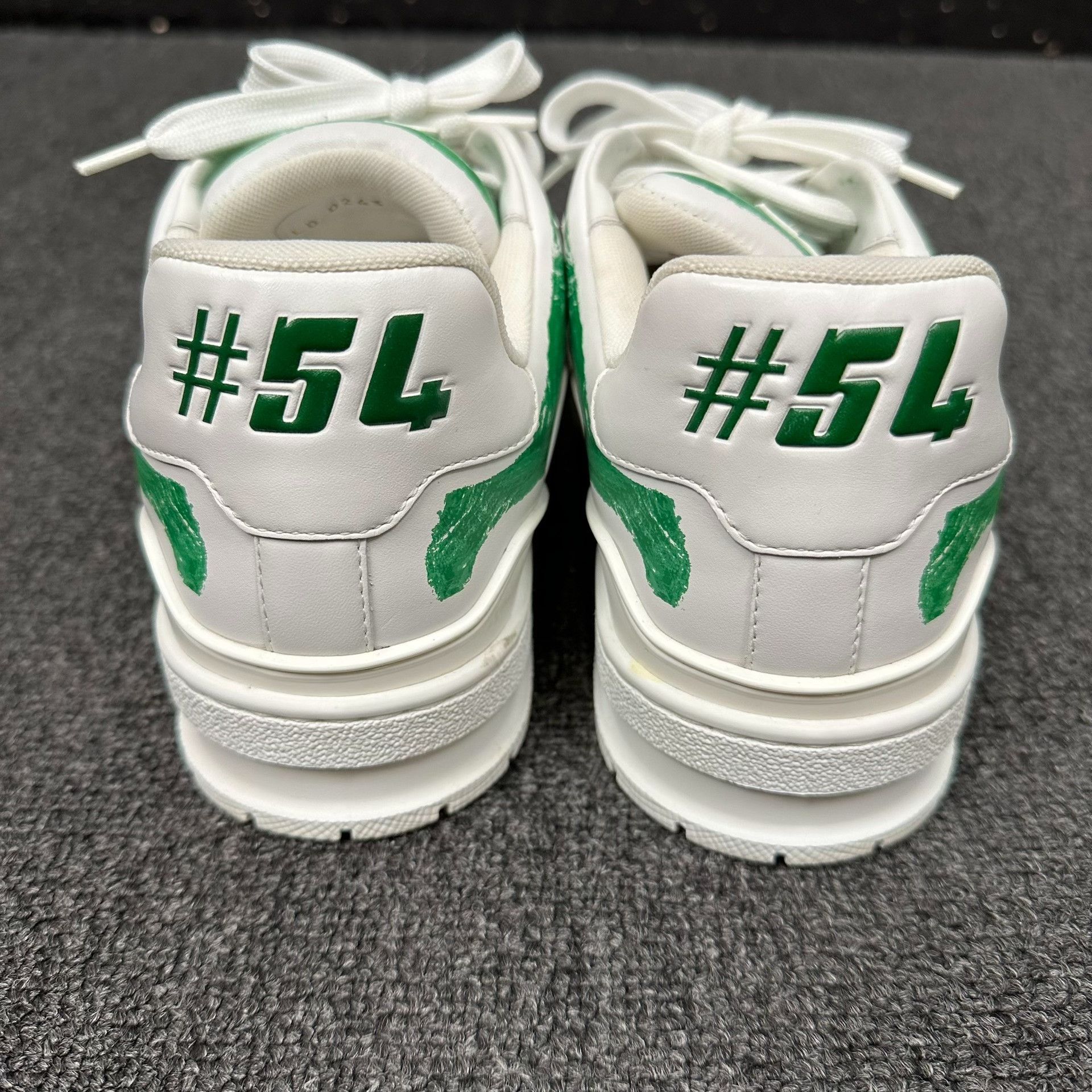 Louis Vuitton Louis Vuitton Green Brushstroke Trainer Sneakers 6.5 Size US 7.5 / EU 40-41 - 4 Thumbnail