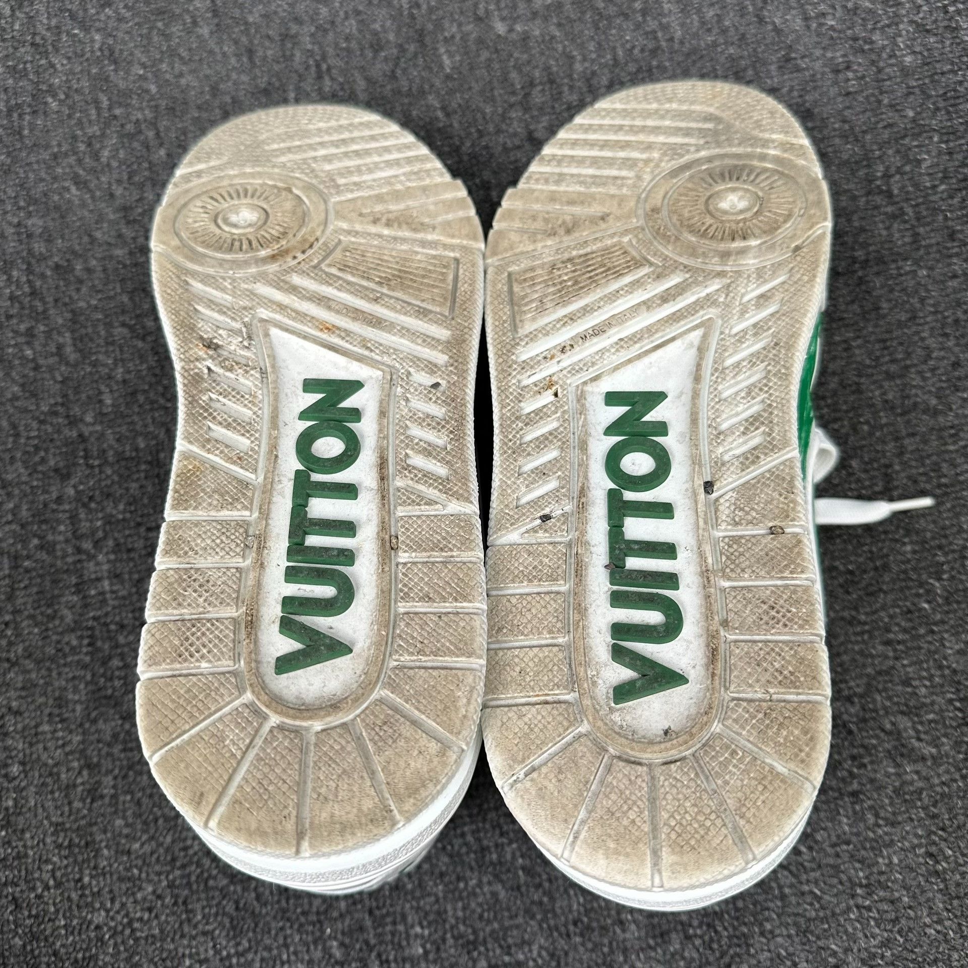 Louis Vuitton Louis Vuitton Green Brushstroke Trainer Sneakers 6.5 Size US 7.5 / EU 40-41 - 7 Thumbnail