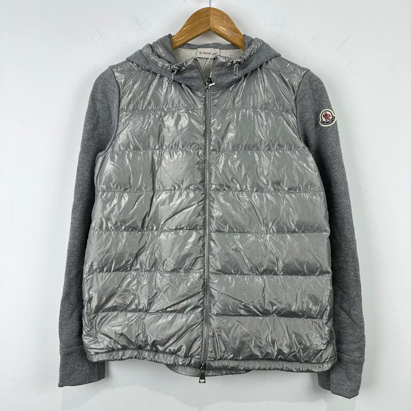 Moncler Moncler Glitter Hybrid Hooded Jacket Size S Size S / US 4 / IT 40 - 2 Thumbnail
