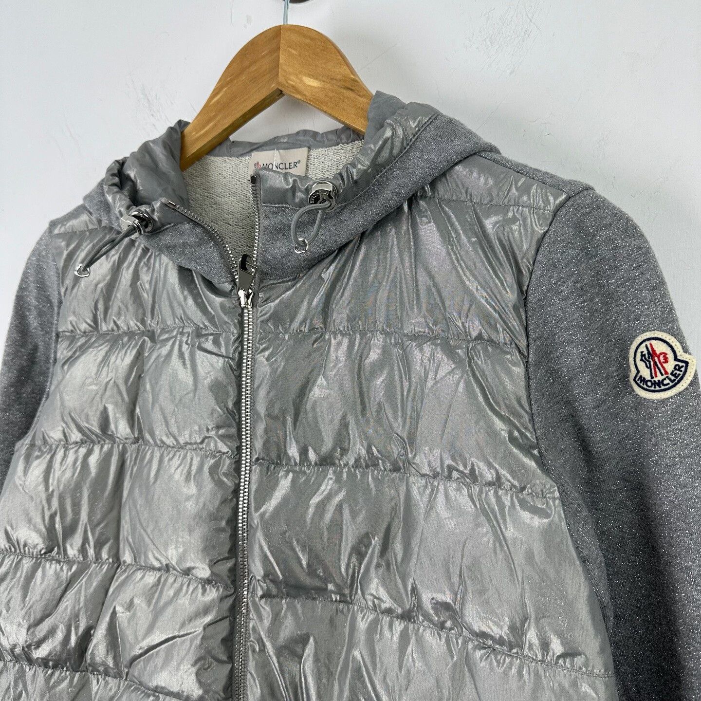 Moncler Moncler Glitter Hybrid Hooded Jacket Size S Size S / US 4 / IT 40 - 5 Thumbnail