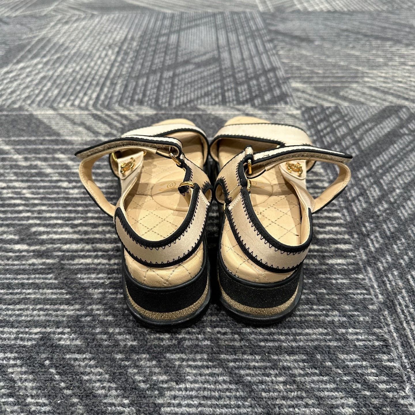 Chanel Chanel CC Logo Satin Velcro Sandals 36.5 Size US 5.5 / IT 35.5 - 4 Thumbnail