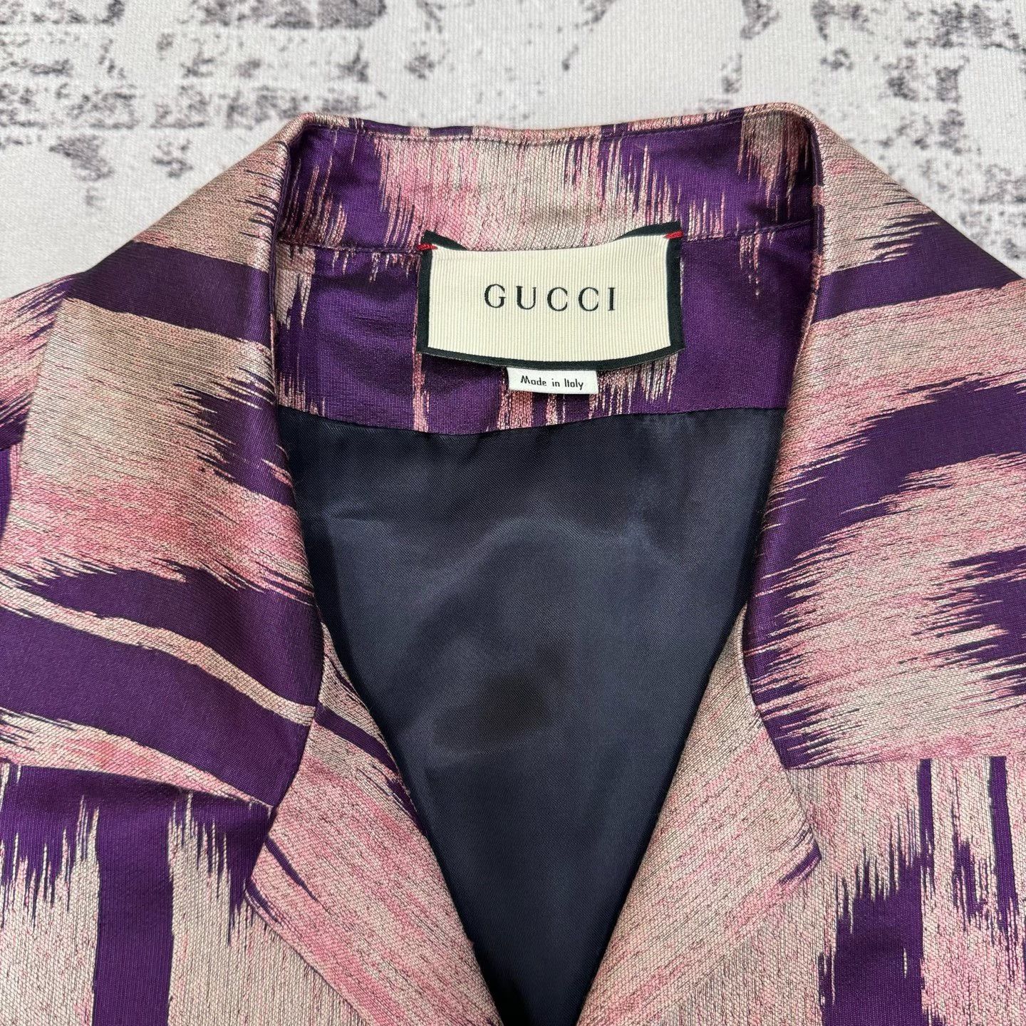 Gucci Gucci Silk Blend Ikat Short Sleeve Shirt EU 46 Size US S / EU 44-46 / 1 - 4 Thumbnail