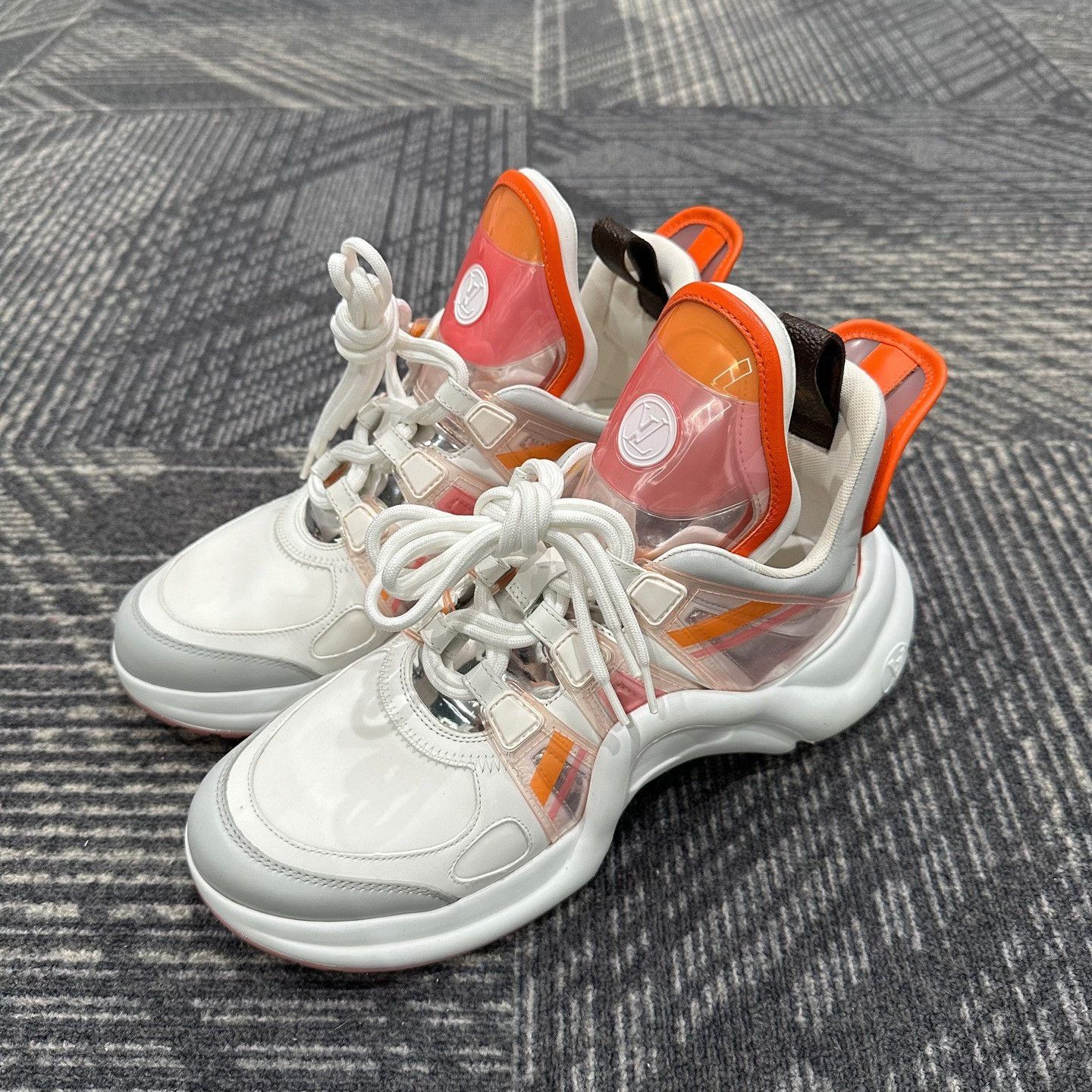 Louis Vuitton Louis Vuitton Archlight Orange White Sneakers 39.5 Size US 6.5 / EU 39-40 - 2 Thumbnail