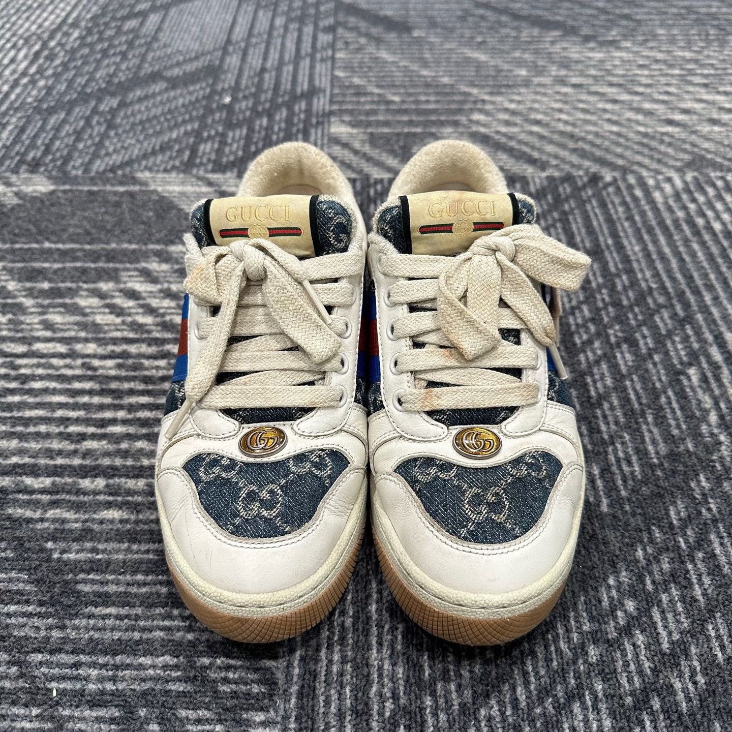 Gucci Gucci Screener GG Denim Sneakers 35.5 Size US 5.5 / IT 35.5 - 3 Thumbnail