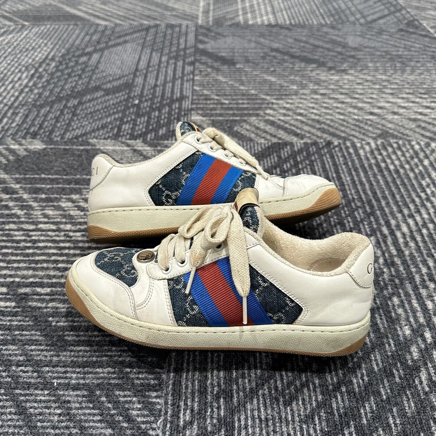 Gucci Gucci Screener GG Denim Sneakers 35.5 Size US 5.5 / IT 35.5 - 5 Thumbnail
