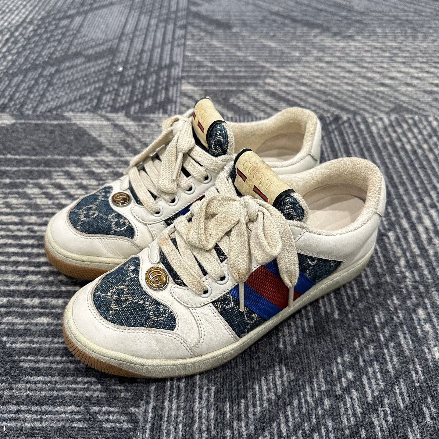 Gucci Gucci Screener GG Denim Sneakers 35.5 Size US 5.5 / IT 35.5 - 2 Thumbnail
