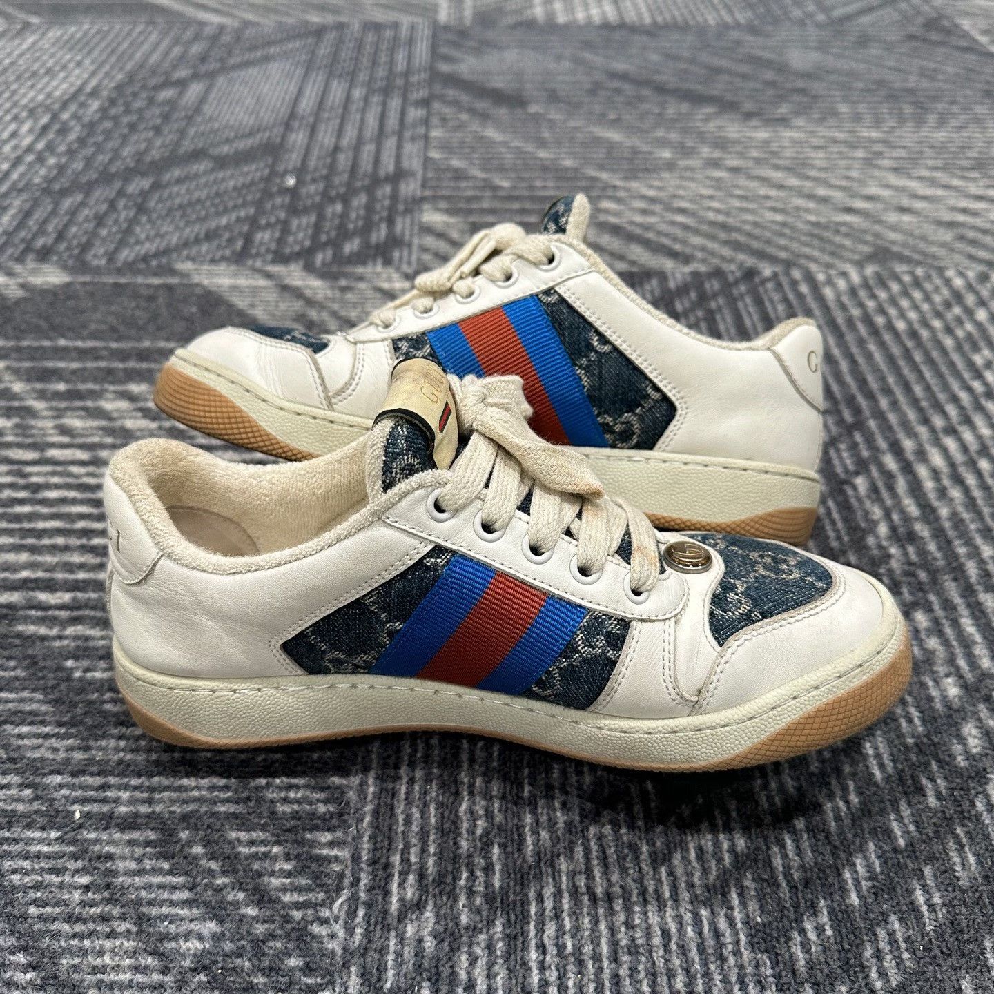 Gucci Gucci Screener GG Denim Sneakers 35.5 Size US 5.5 / IT 35.5 - 6 Thumbnail