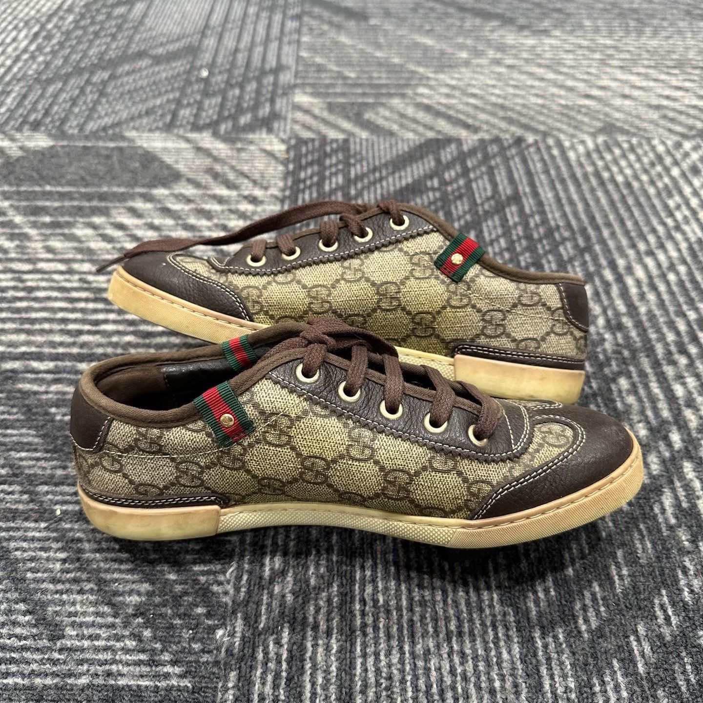 Gucci Gucci Monogram Canvas Low-Top Sneakers 34.5 Size US 4.5 / IT 34.5 - 6 Thumbnail