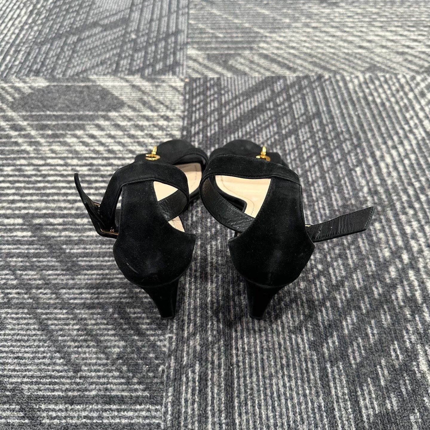 Dior Dior Black Velvet CD Logo Heels 39 Size US 9 / IT 39 - 4 Thumbnail