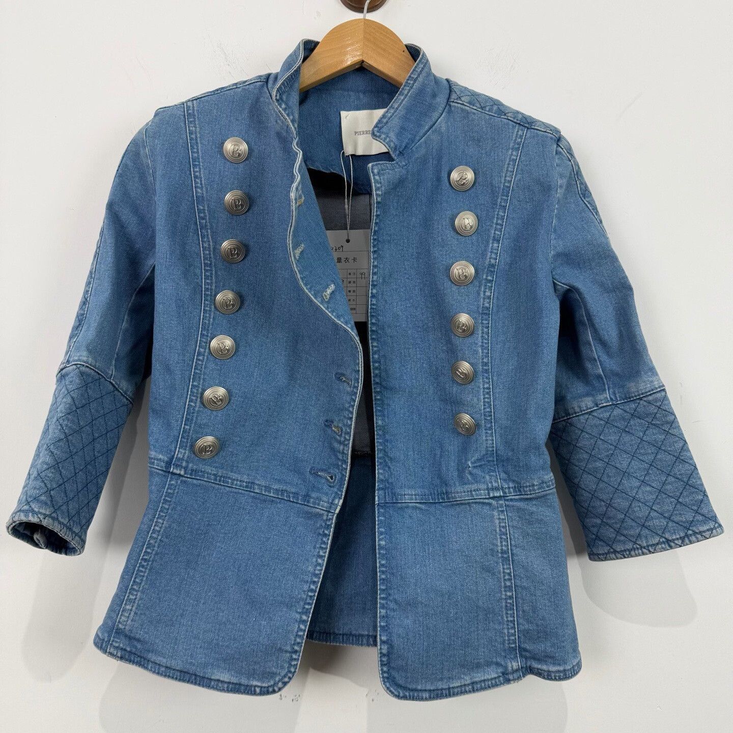 Balmain Pierre Balmain Quilted Denim Jacket 36 Size XS / US 0-2 / IT 36-38 - 4 Thumbnail