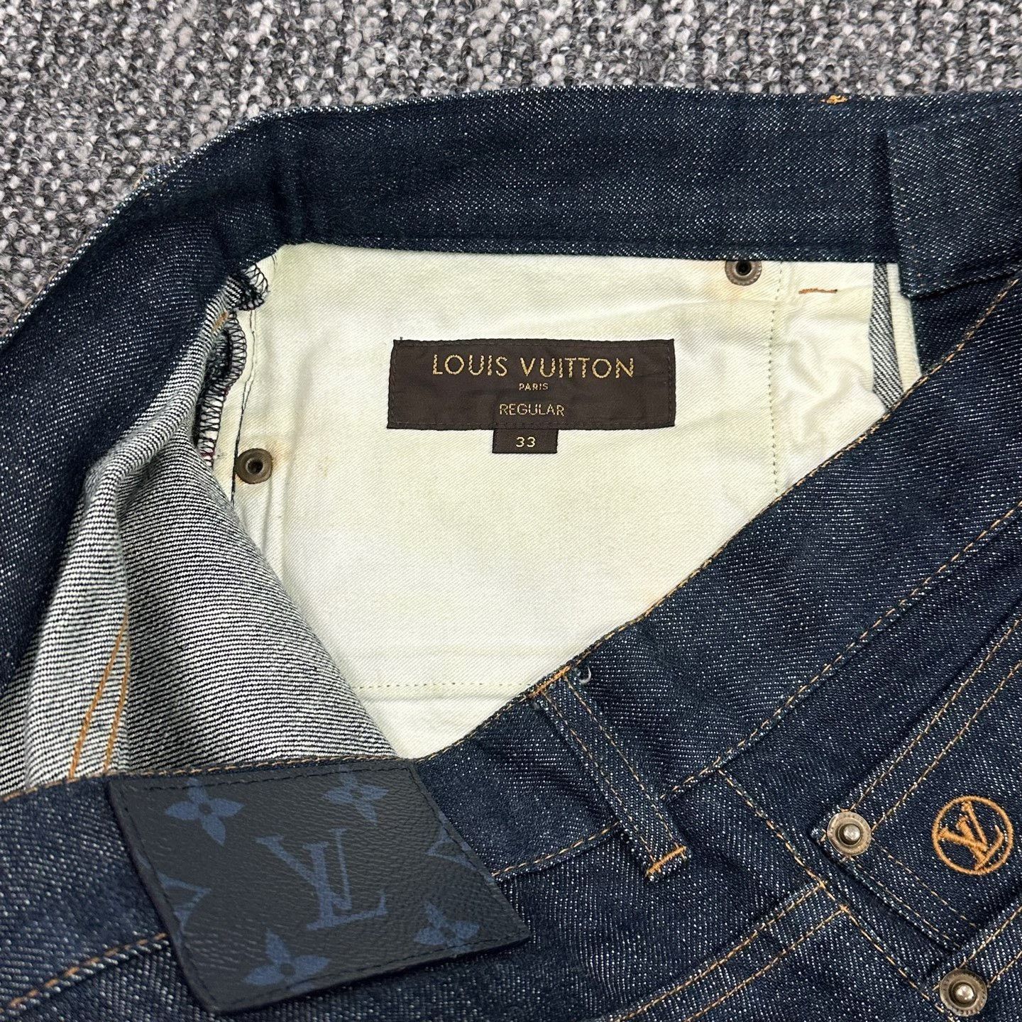 Louis Vuitton Louis Vuitton Regular Fit Indigo Denim Jeans 33 Size US 33 - 6 Thumbnail