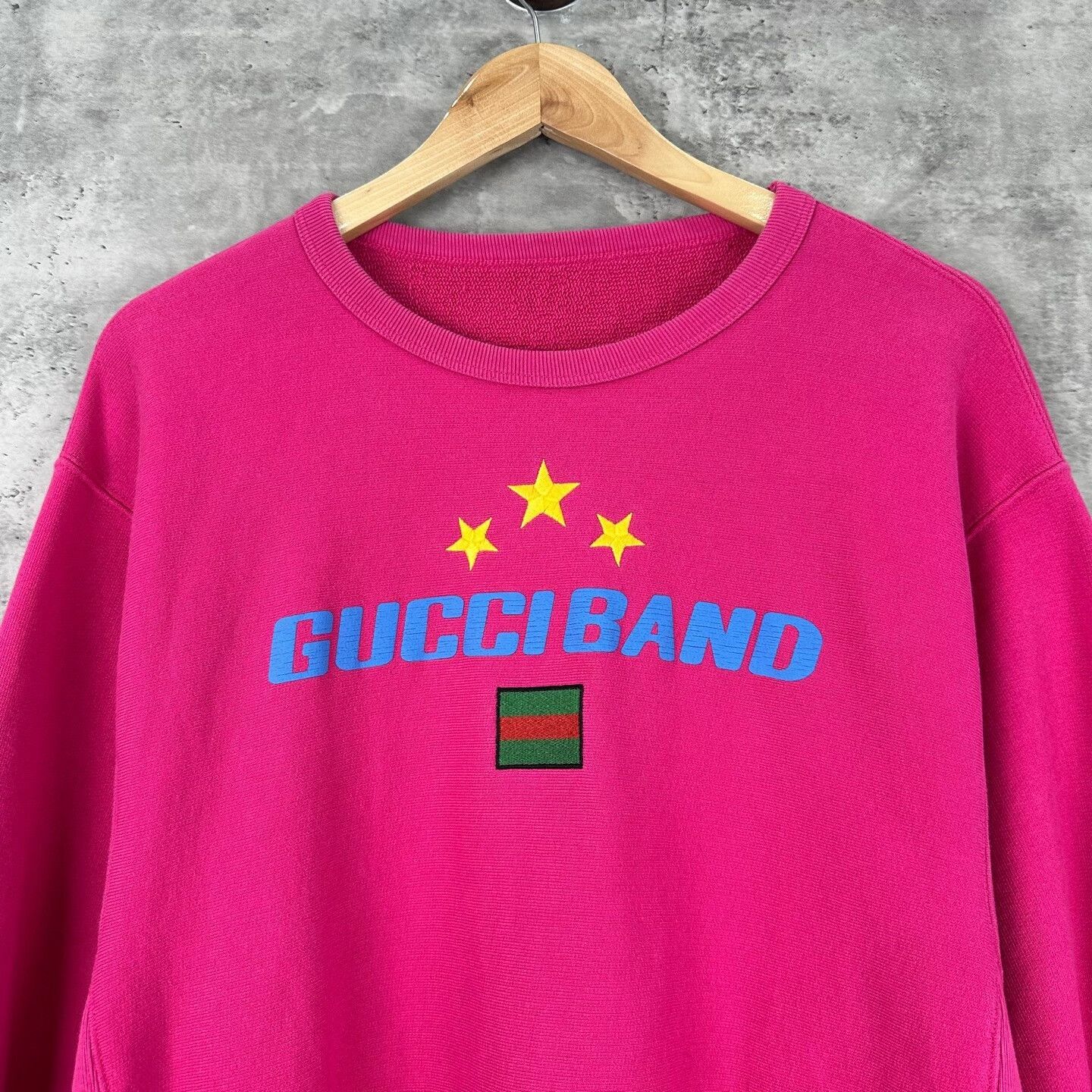Gucci Gucci Band Logo Star Pink Sweatshirt M Size US M / EU 48-50 / 2 - 4 Thumbnail