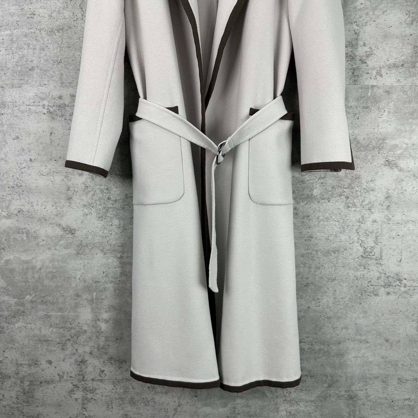 Max Mara Max Mara Wool Angora Trimmed Belted Coat IT 40 Size S / US 4 / IT 40 - 5 Thumbnail
