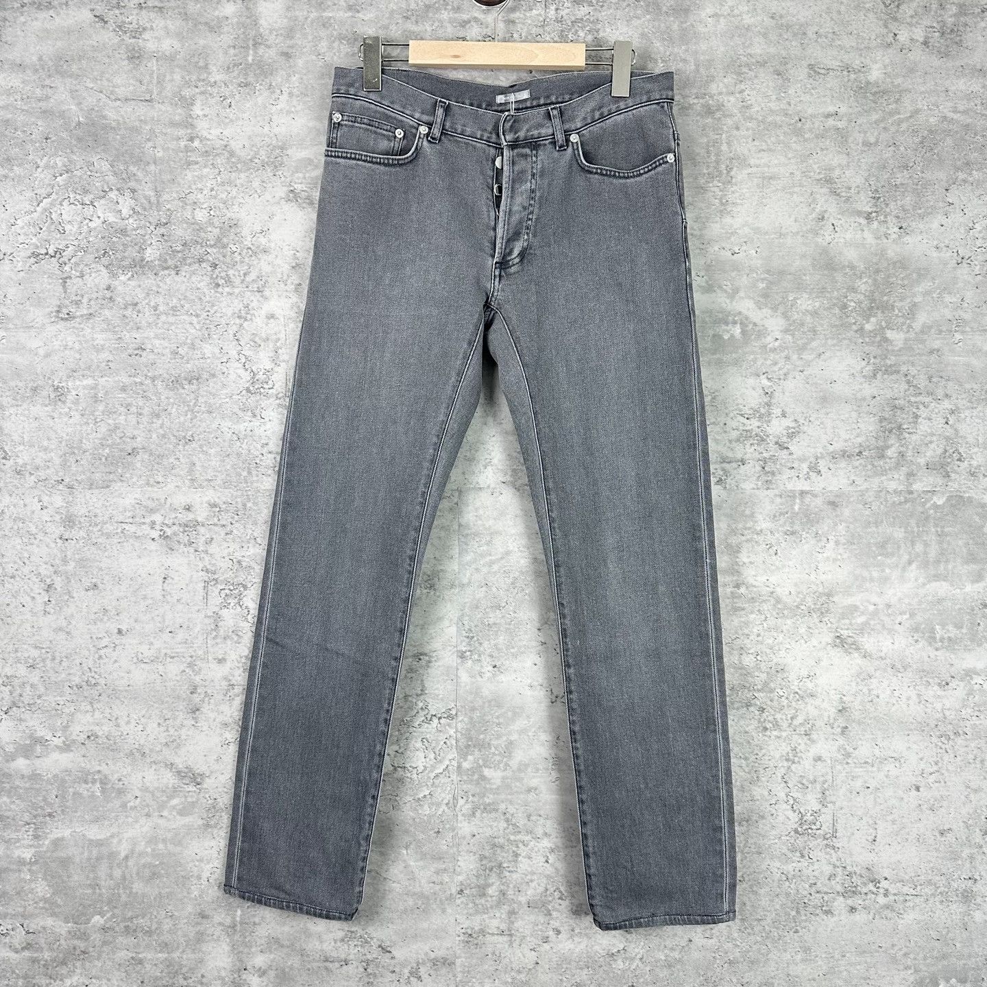 Dior Dior Gray Wash Denim Jeans 29 Size US 29 - 2 Thumbnail